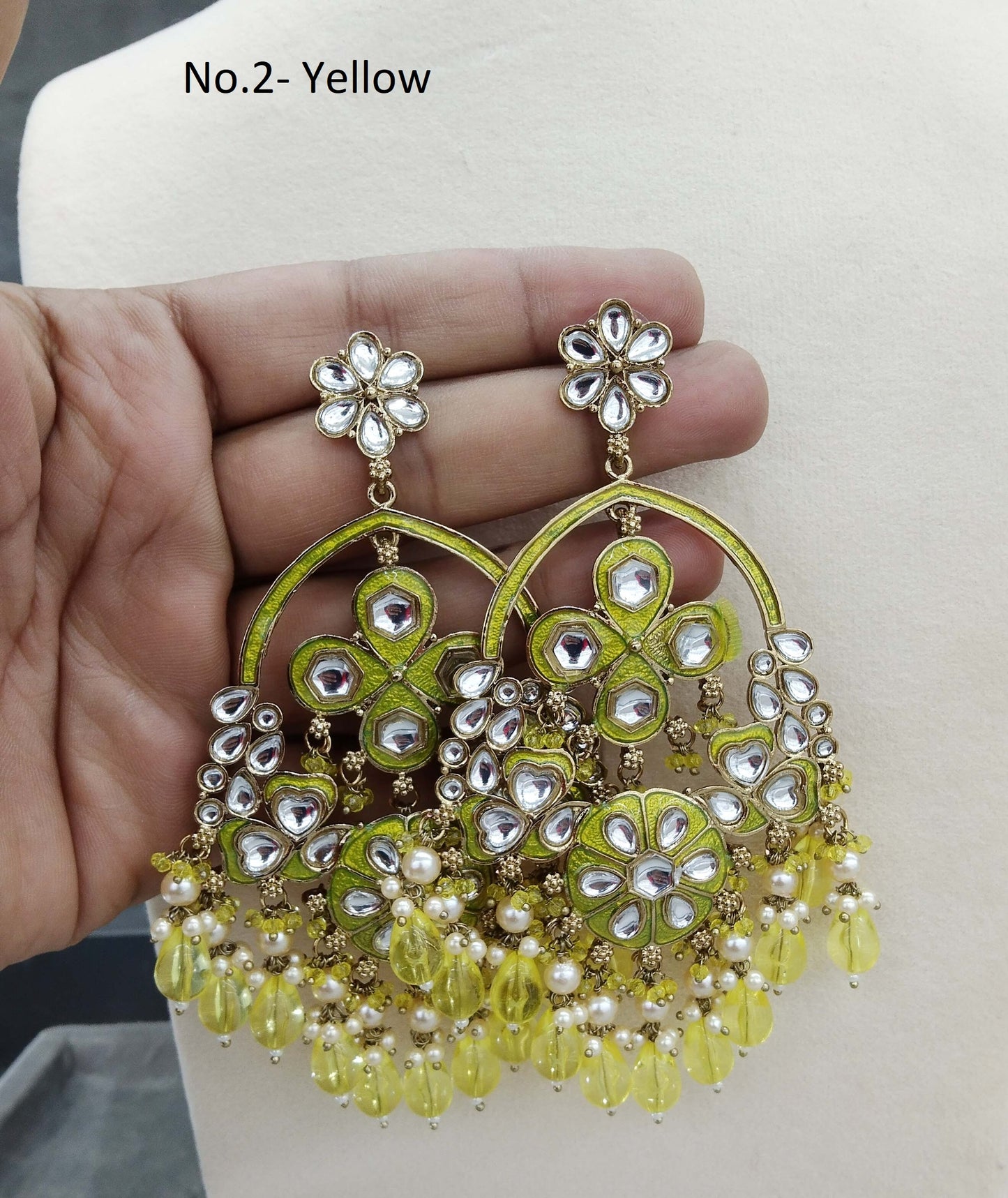 Indian kundan chandballi Earrings Jewellery/ bollywood Earrings tinki Set