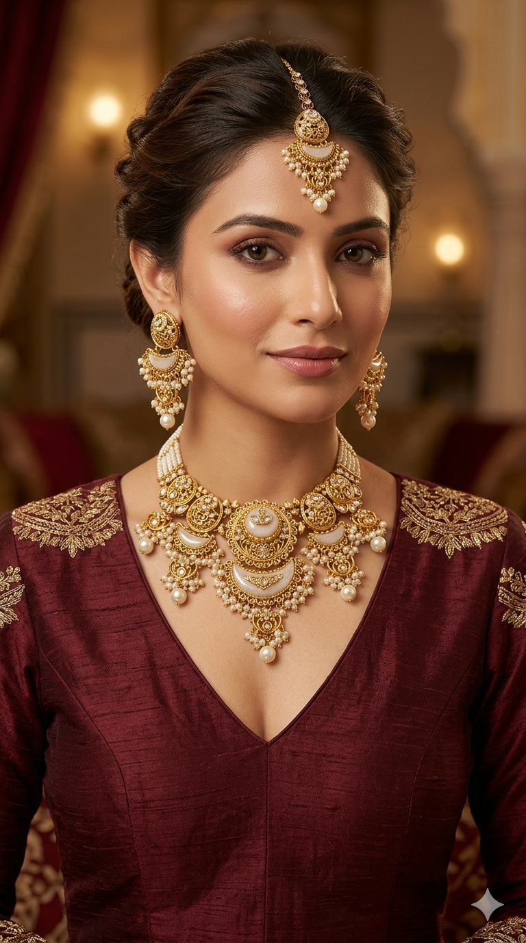 White Kundan necklace Set/ kundan Indian jewellery kundan Ravina sets