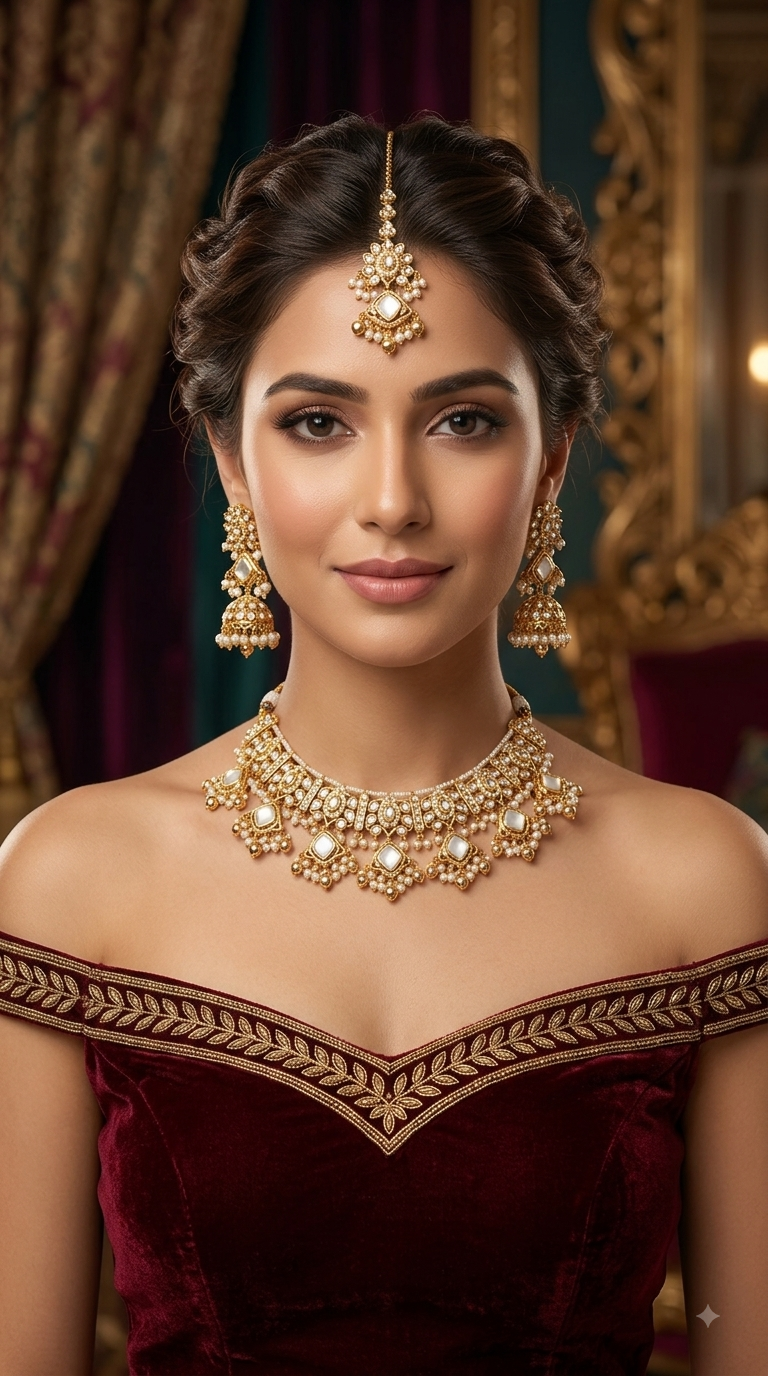 Mint Pink Kundan necklace Set/ kundan Indian jewellery kundan Awari sets