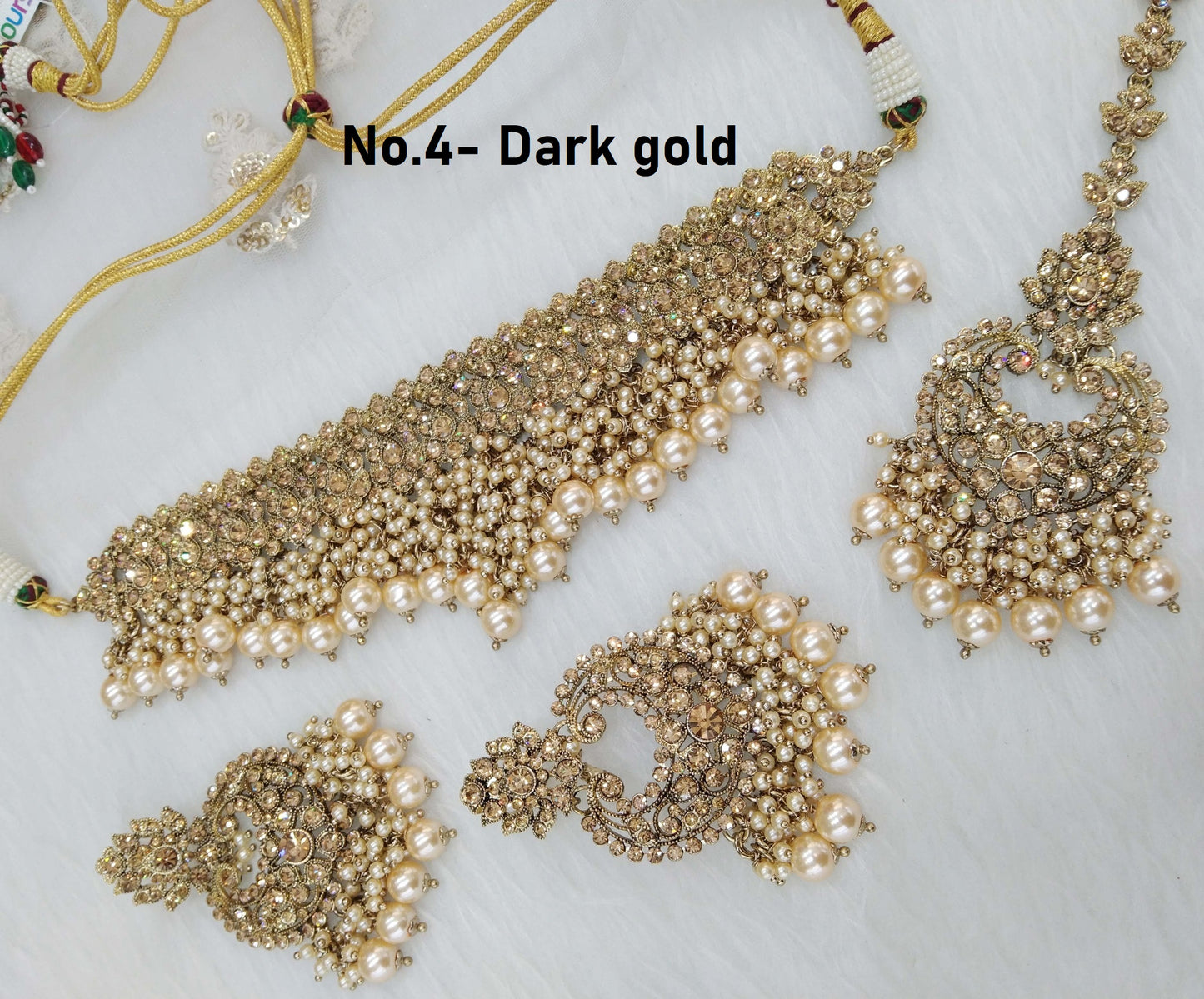 Buy Choker Set Dark gold choker Set/ Bollywood Jewellery/dark gold Indian Bridesmaid Jewellery/sejal