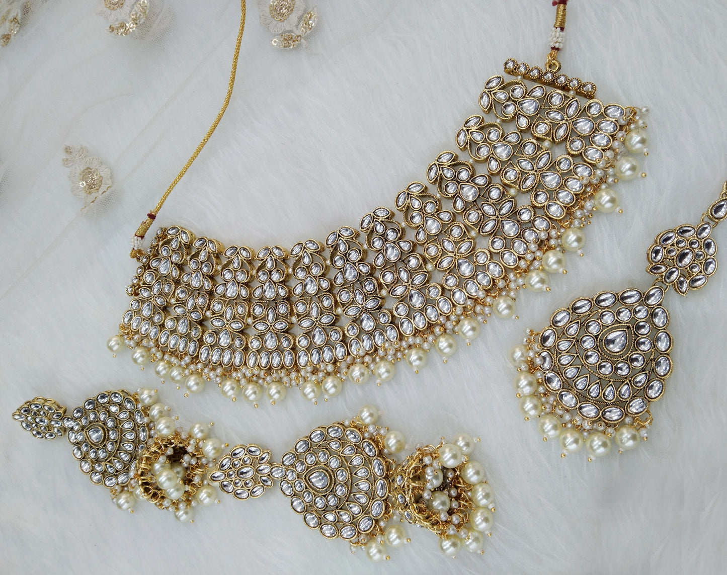 Indian jewellery kundan Choker Set Necklace Earrings Set Indian lincoln Jewellery Necklace Set/Indian Choker Set