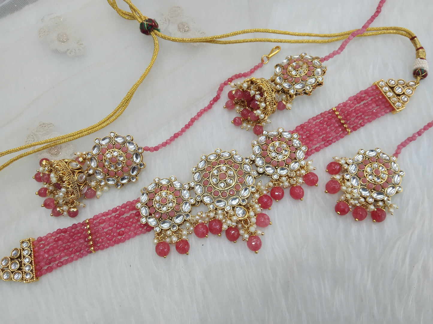 Indian Jewellery Kundan Gajjri choker most G-eazy set