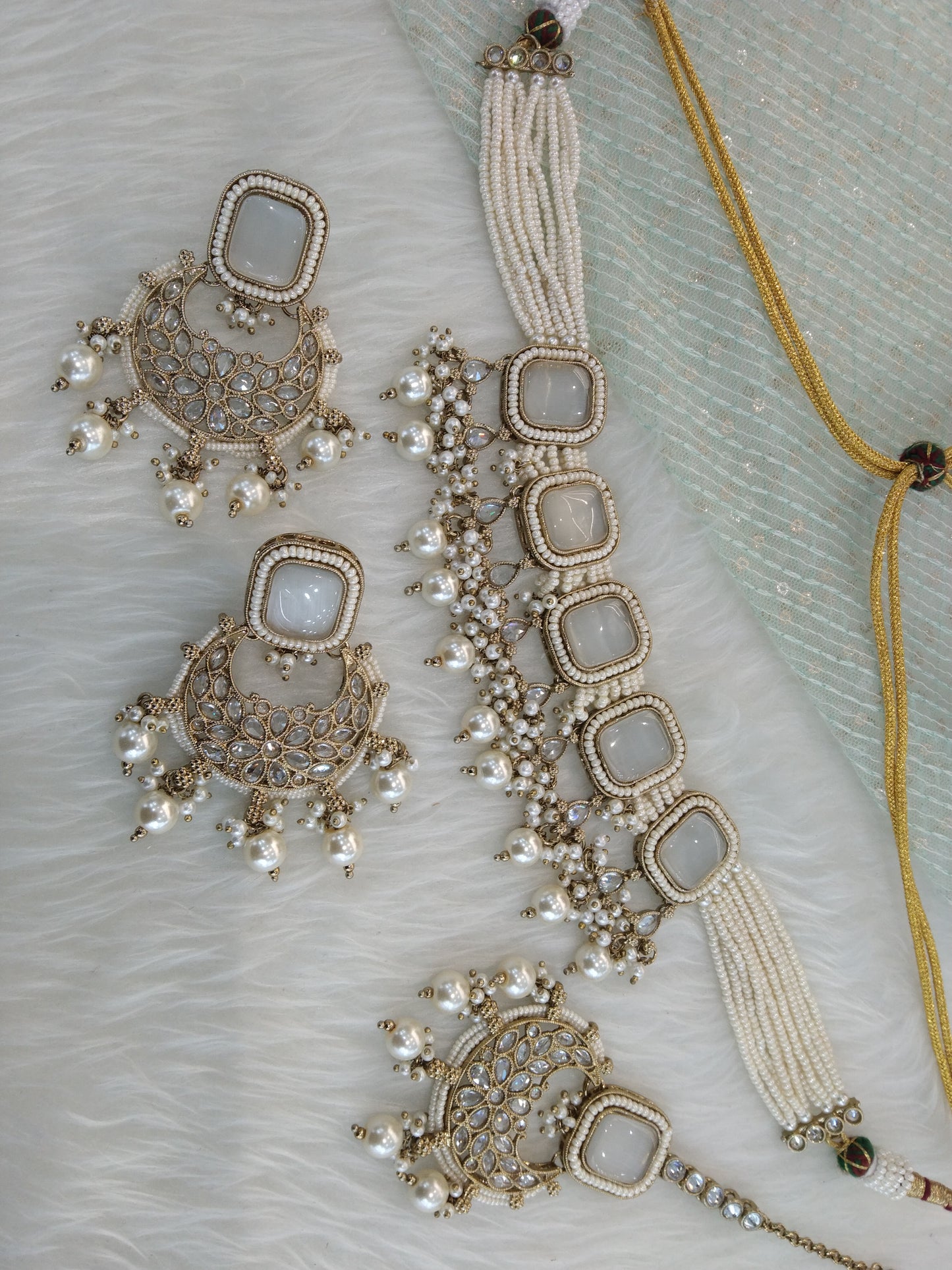 Indian Jewellery/Dark gold necklace Set/Bollywood Gold Indian Jewellery ishq Set