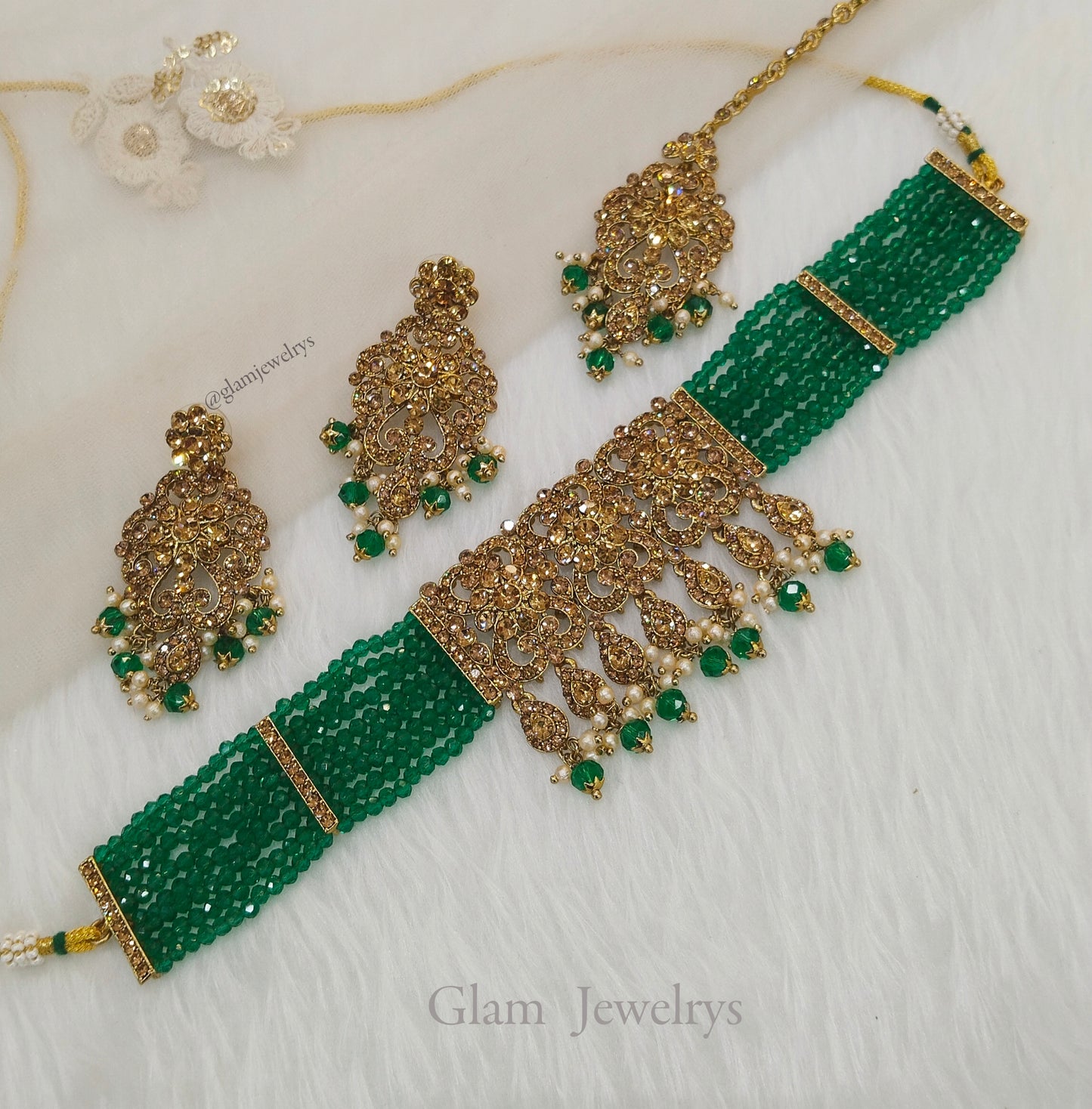 Choker Set / Ruby choker Jewellery set/Indian vladimir choker set