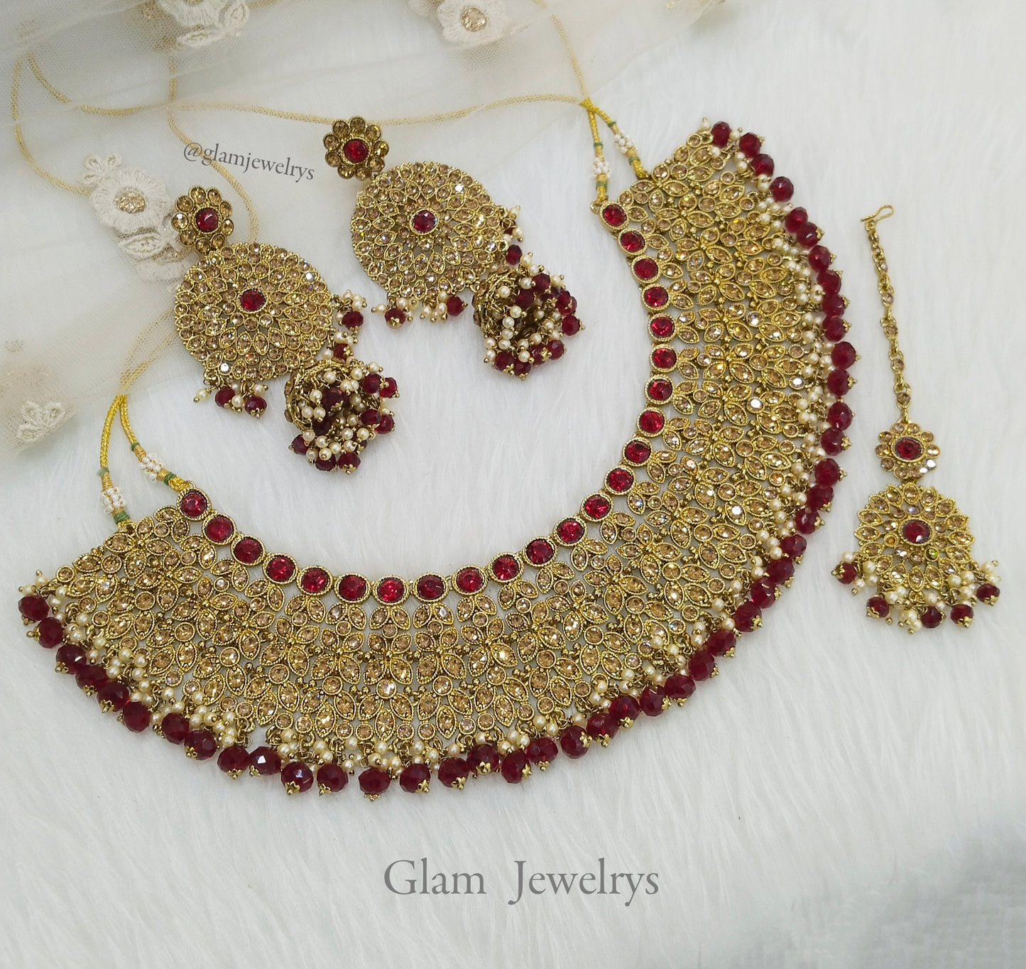 Indian Jewellery/Semi bridal gold bollywood bride jewelry necklace set/Rose gold,gold,silver necklace darwin ventura Set/ bridal set