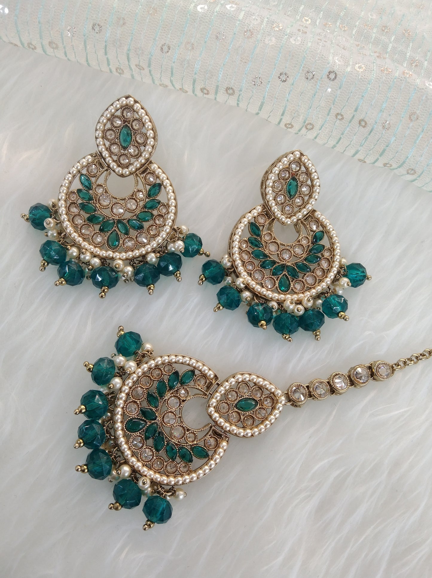 Indian Earrings tikka Jewellery/Antique gold rama Earrings tikka set/ bollywood Earrings improve Set
