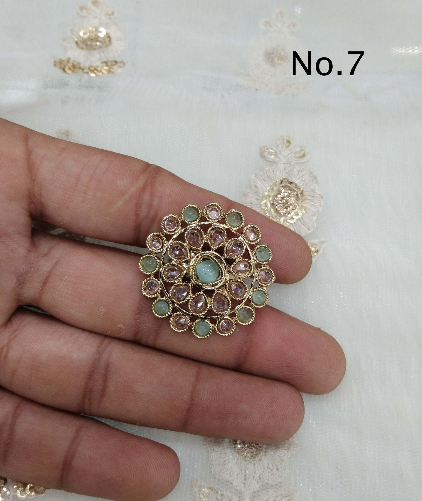 Indian Ring /Antique gold Finger rings round bridal ring hand accessory/saini