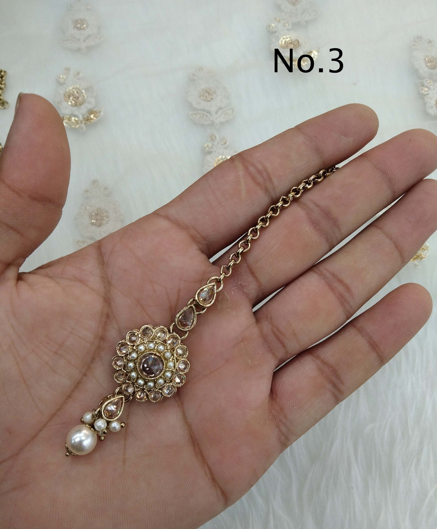 Tikka Tika Jewellery Indian Headpiece Jewellery/Dark gold HeadPiece Tikka Hair/ Maang Tikka gini Jewellery