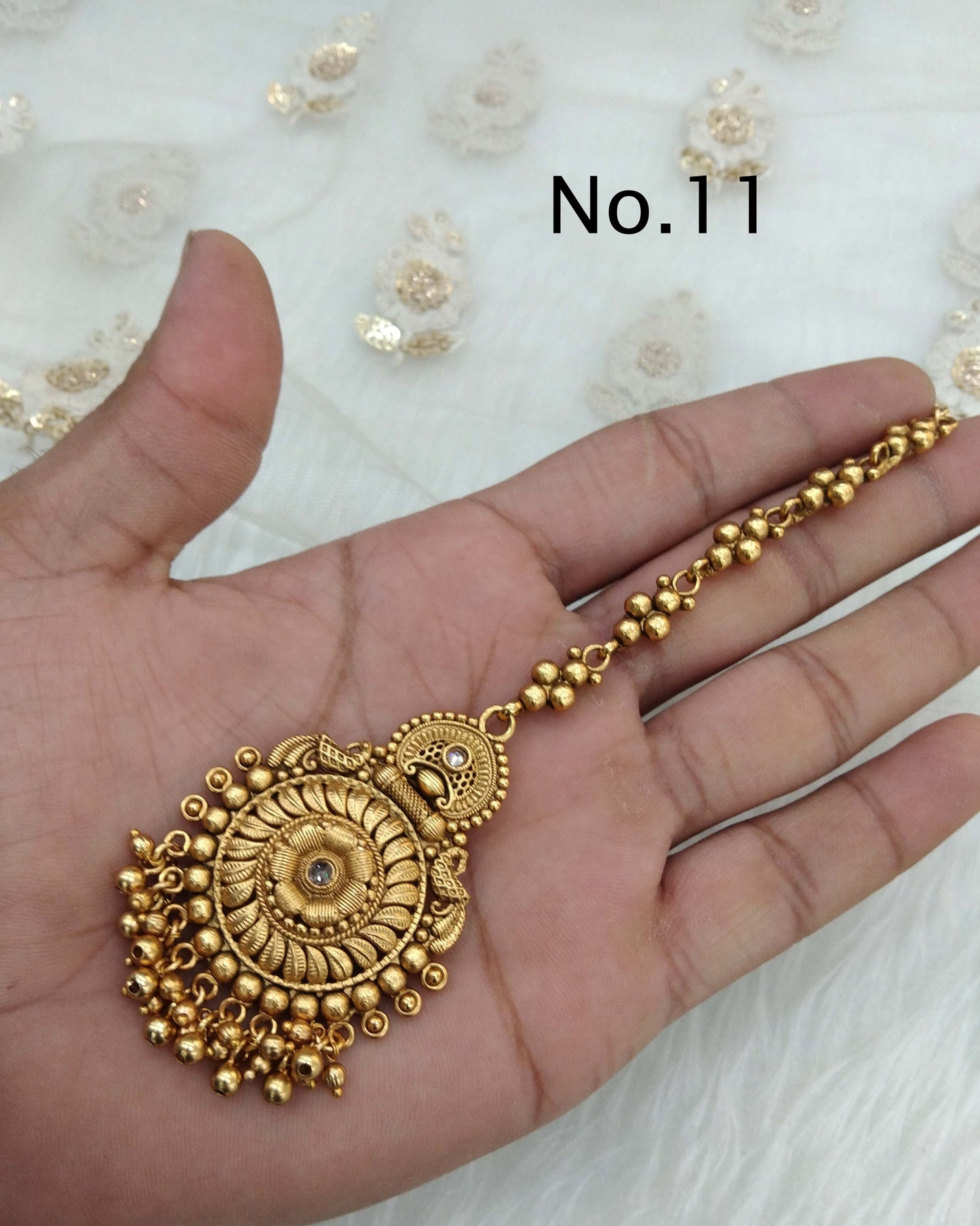 Gold polki Tika Tikka Jewellery Indian Headpiece Tikka toni Jewellery
