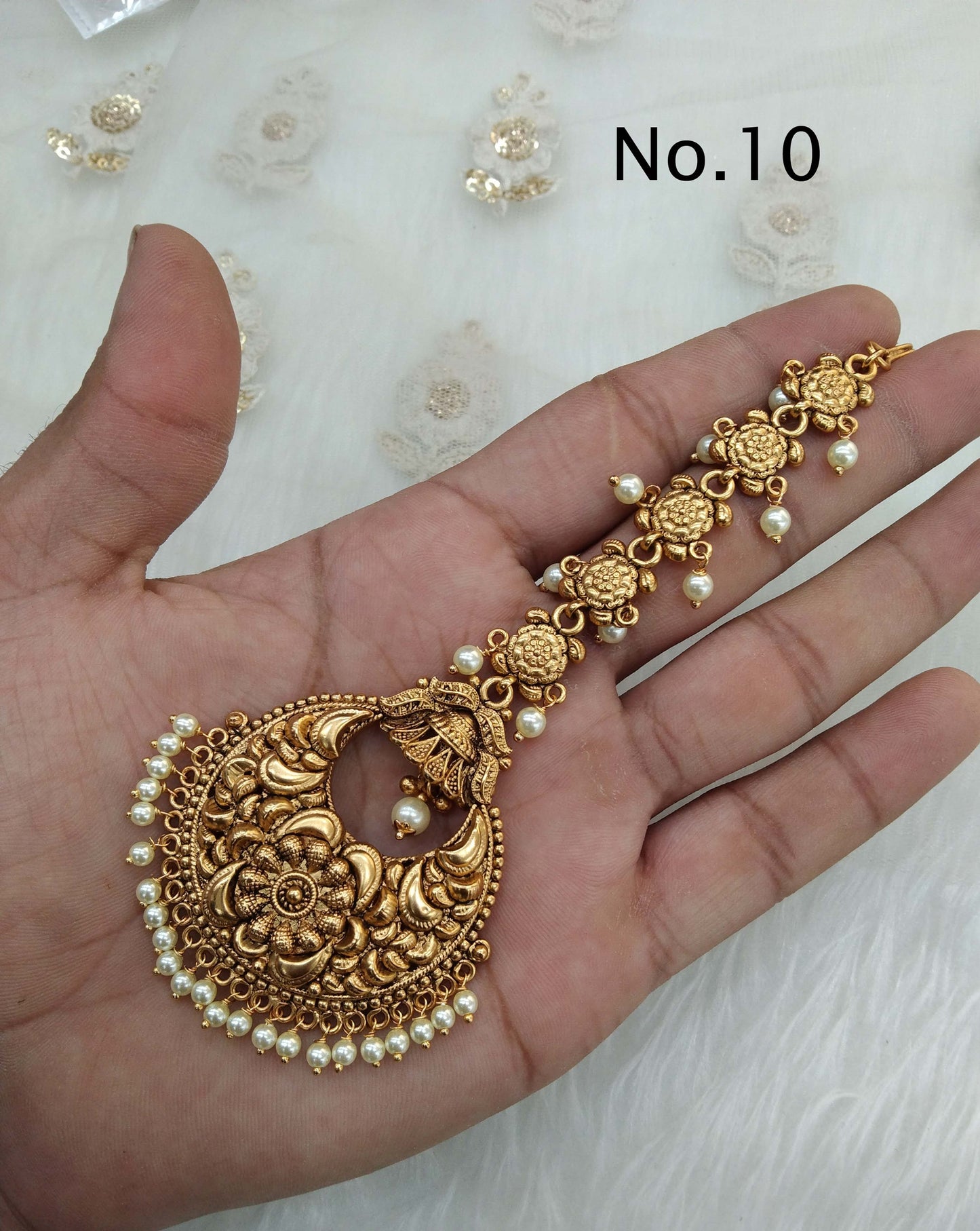 Gold polki Tika Tikka Jewellery Indian Headpiece Tikka toni Jewellery