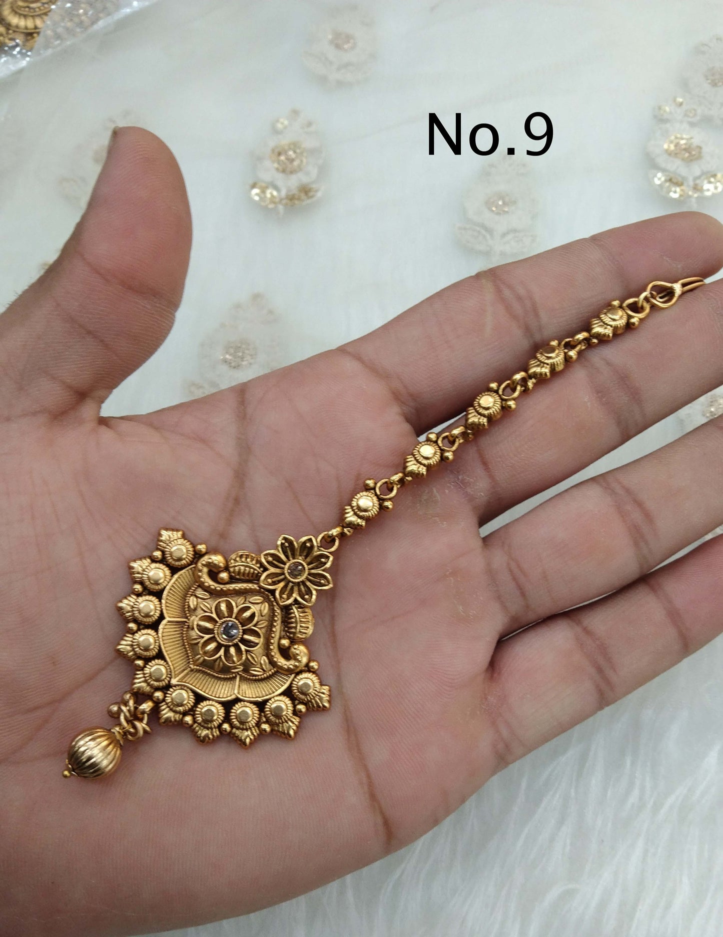 Gold polki Tika Tikka Jewellery Indian Headpiece Tikka toni Jewellery