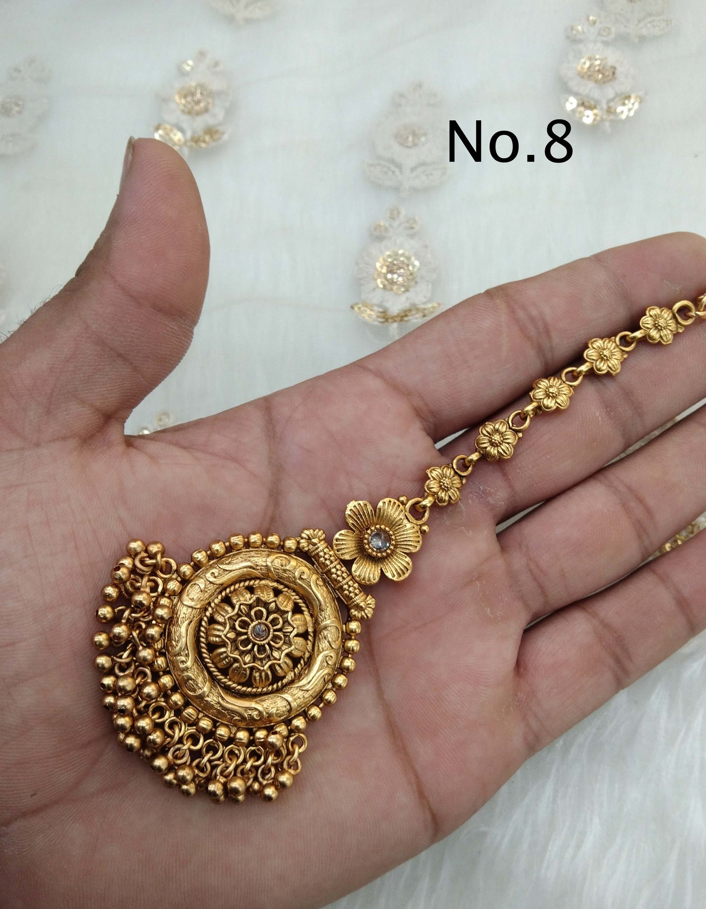 Gold polki Tika Tikka Jewellery Indian Headpiece Tikka toni Jewellery
