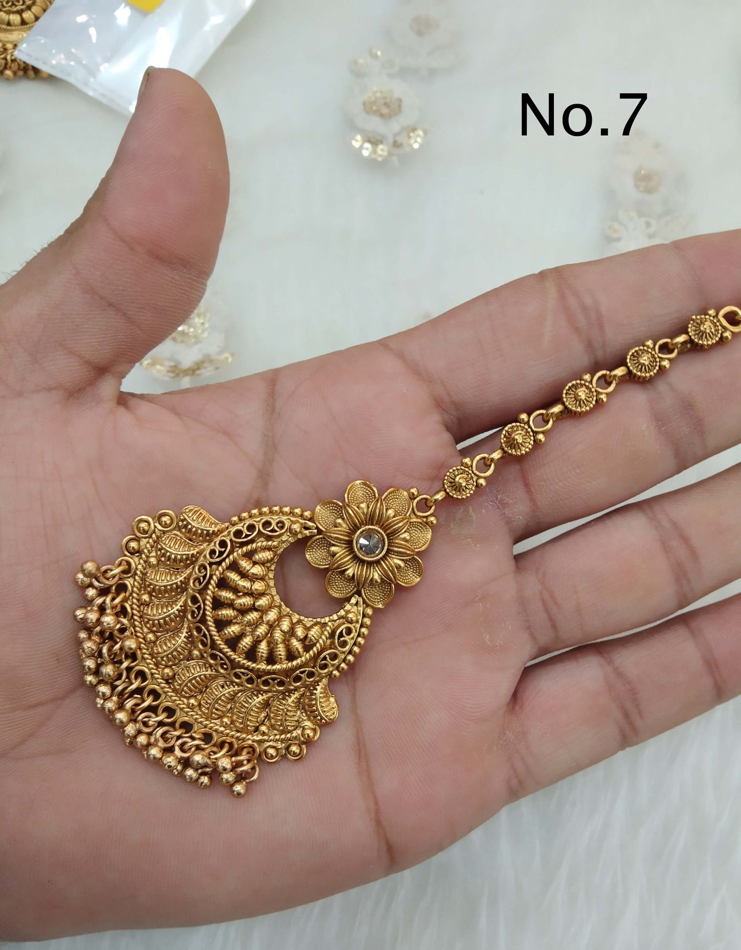 Gold polki Tika Tikka Jewellery Indian Headpiece Tikka toni Jewellery