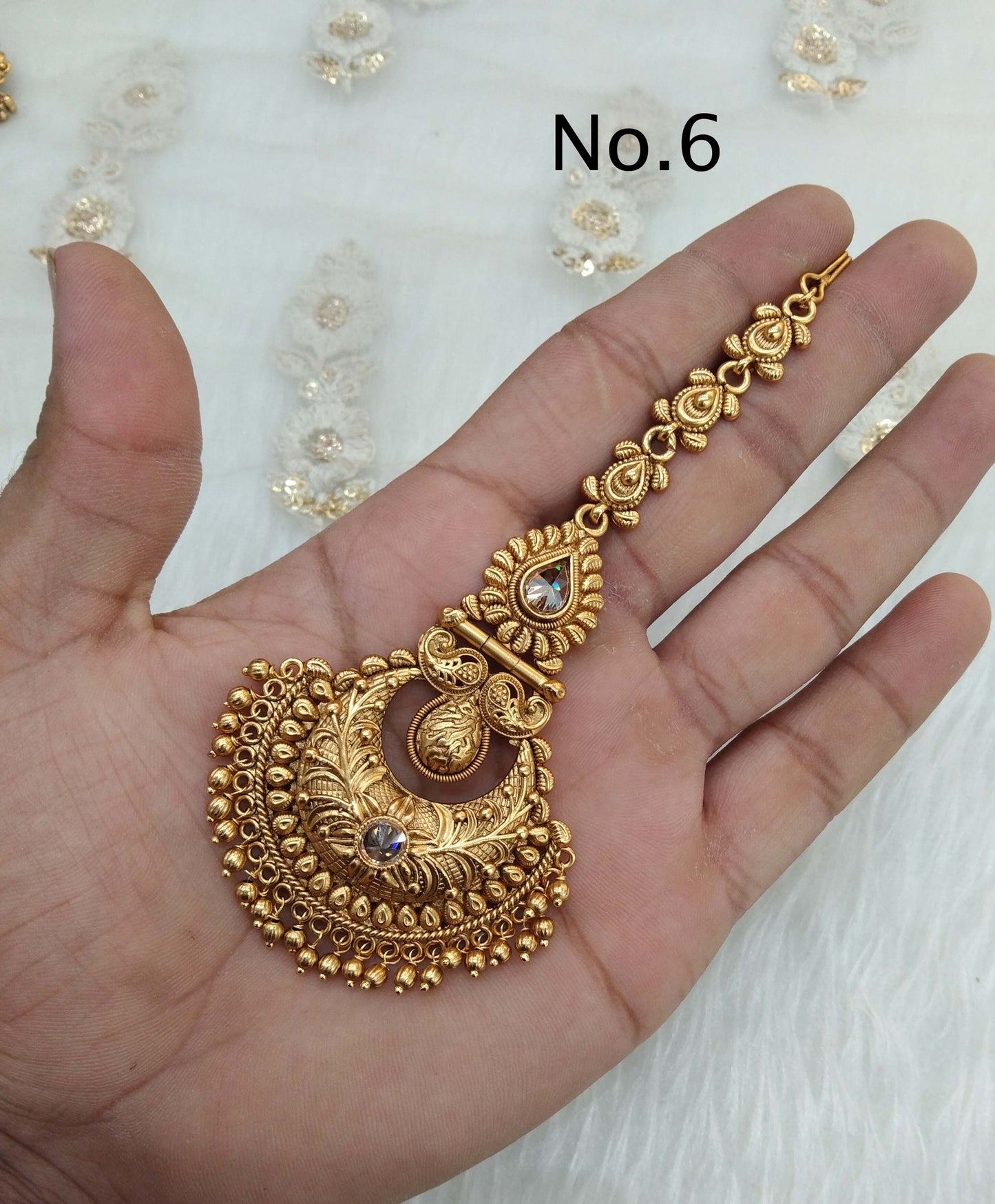 Gold polki Tika Tikka Jewellery Indian Headpiece Tikka toni Jewellery