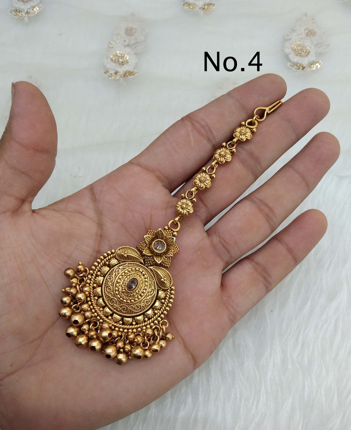Gold polki Tika Tikka Jewellery Indian Headpiece Tikka toni Jewellery