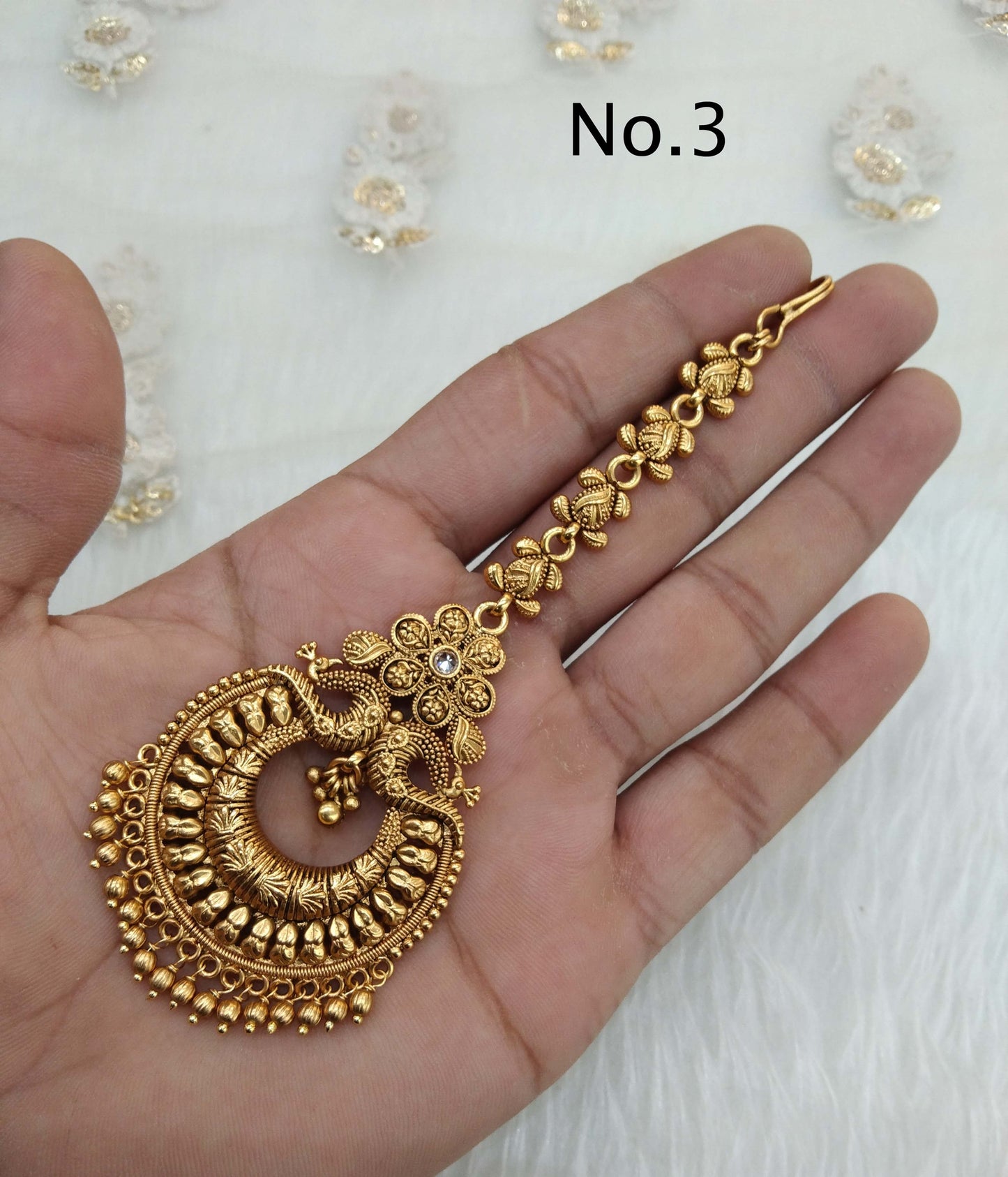 Gold polki Tika Tikka Jewellery Indian Headpiece Tikka toni Jewellery