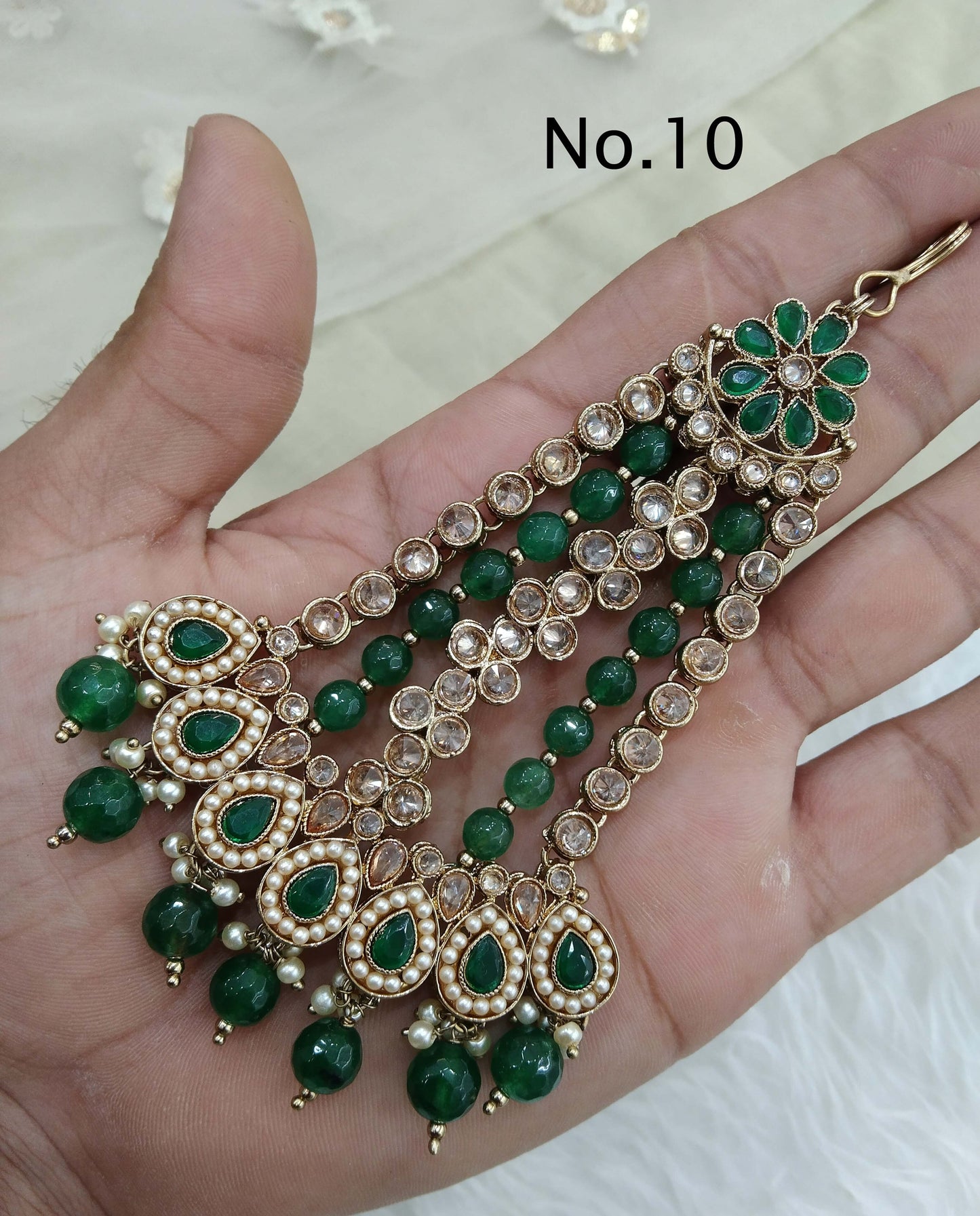 Antique Gold Passa Jhumar Jhoomer Headpiece Bridal Passa/Hijab bisa Headpiece Online