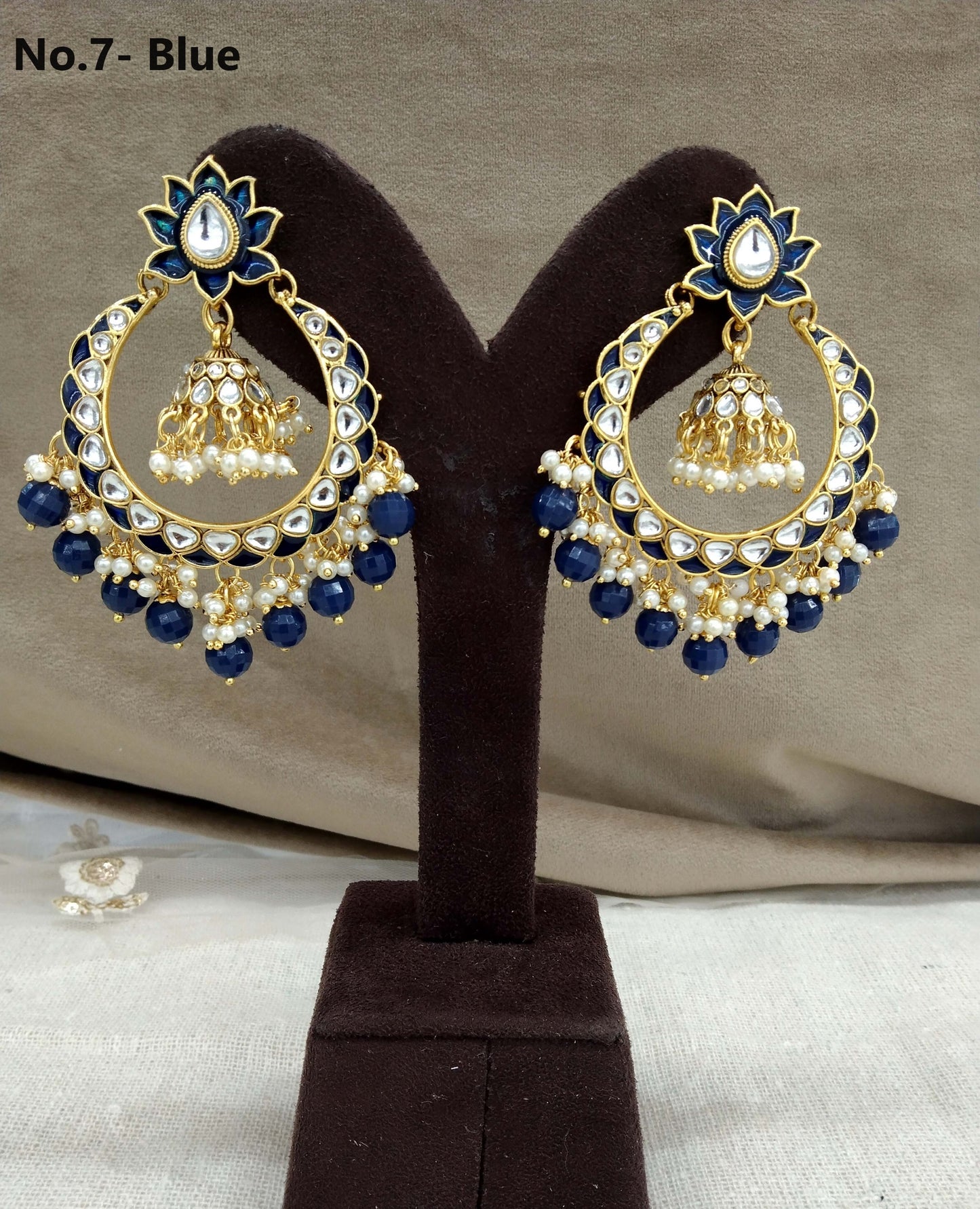 Indian kundan earrings jewellery/kundan chandballi earrings/ bollywood earrings explore set