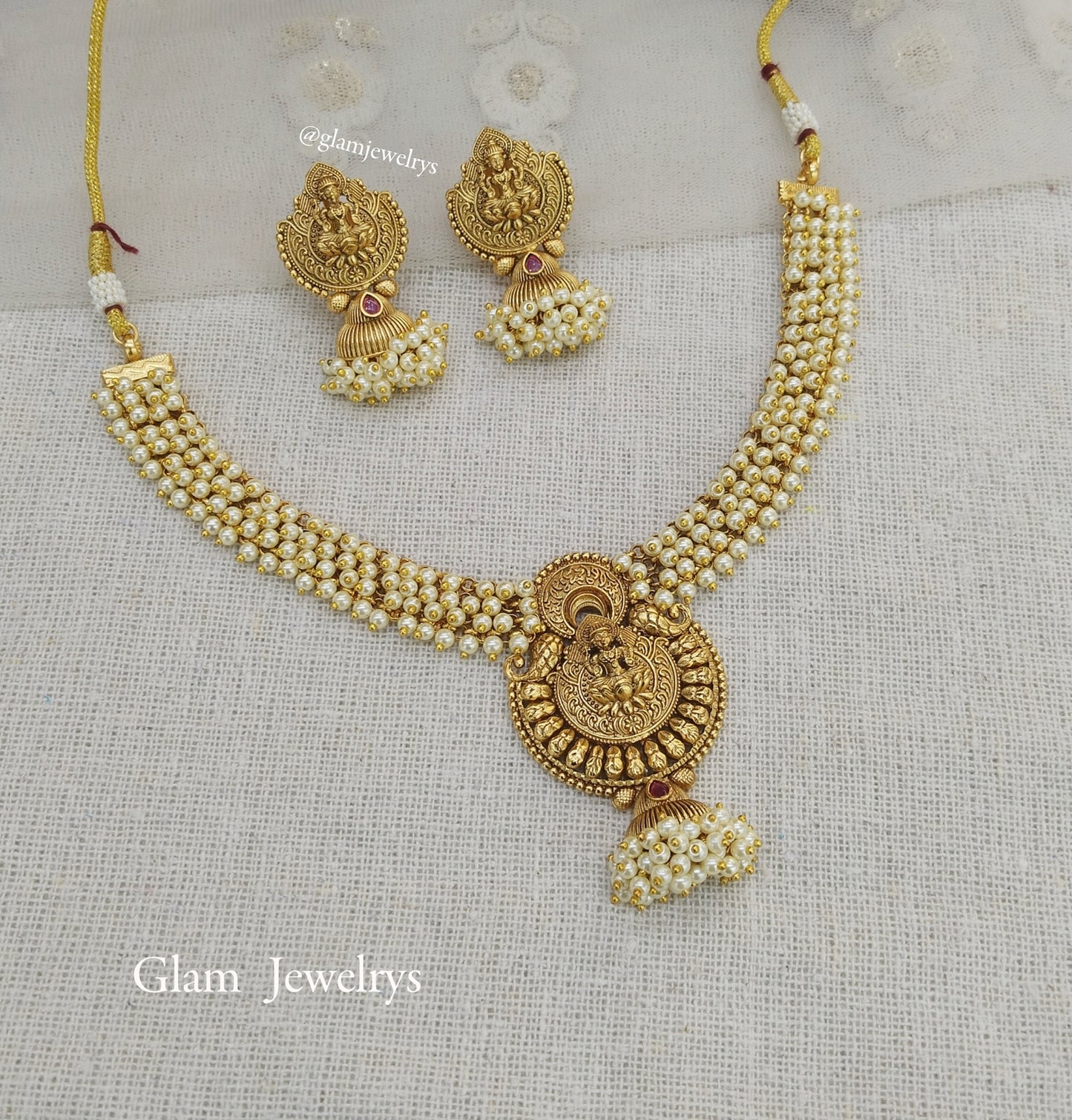 Gold choker Jewellery Set/ gold polki choker necklace Indian host Jewellery