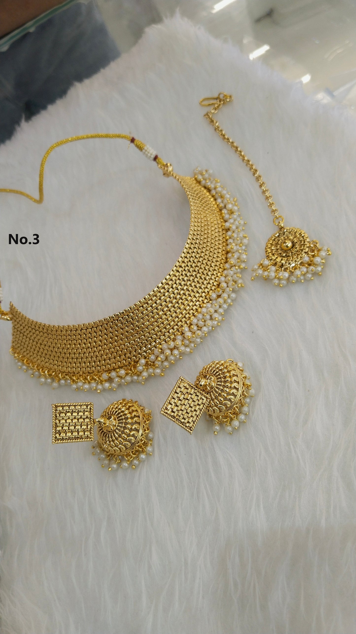 Choker Set Polki indian Jewellery choker Set/ Bollywood Style Gold Finish South Indian beams bridal Jewellery