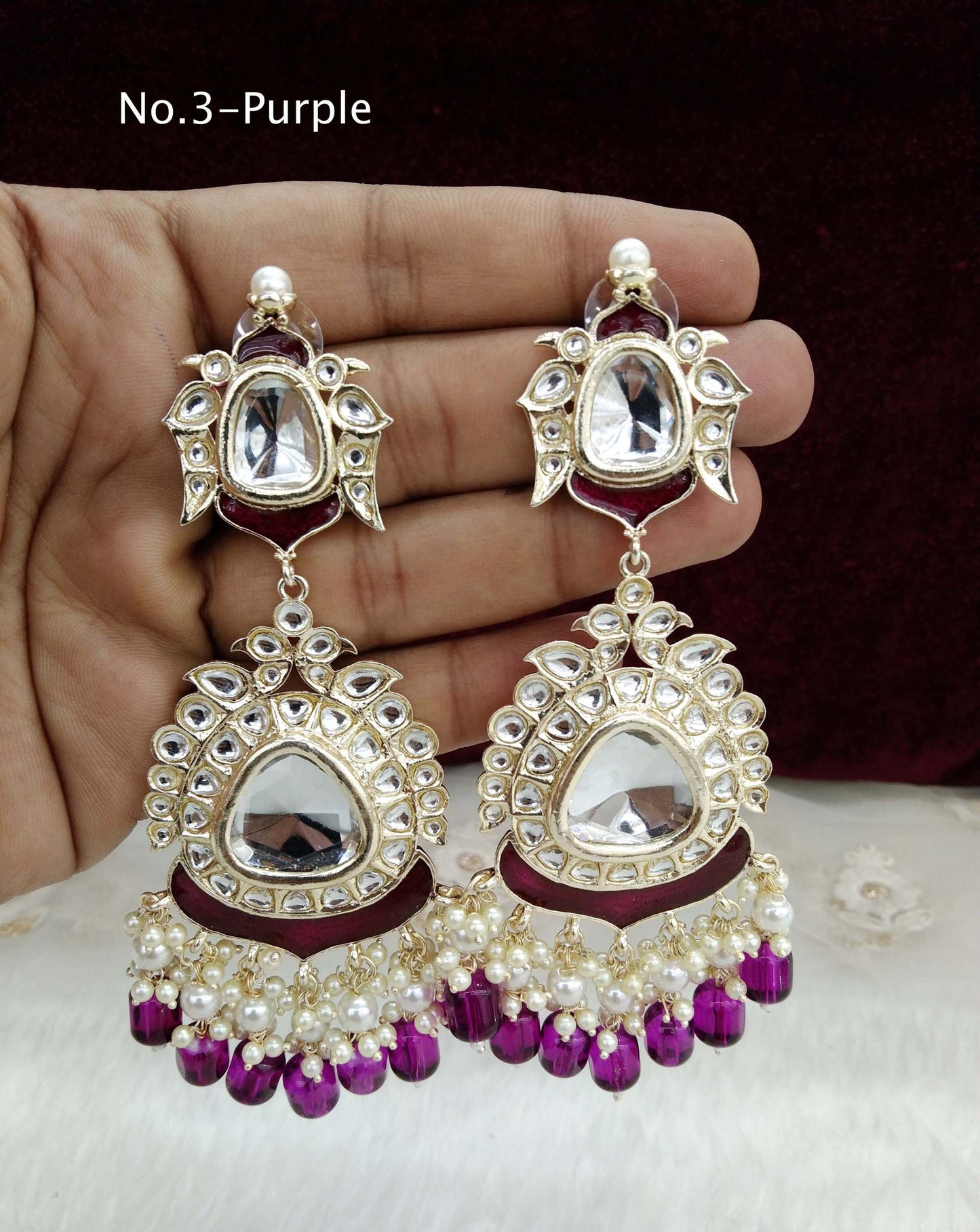 Indian Kundan Earrings Jewellery/Kundan Earrings/ bollywood Earrings suzlone Set