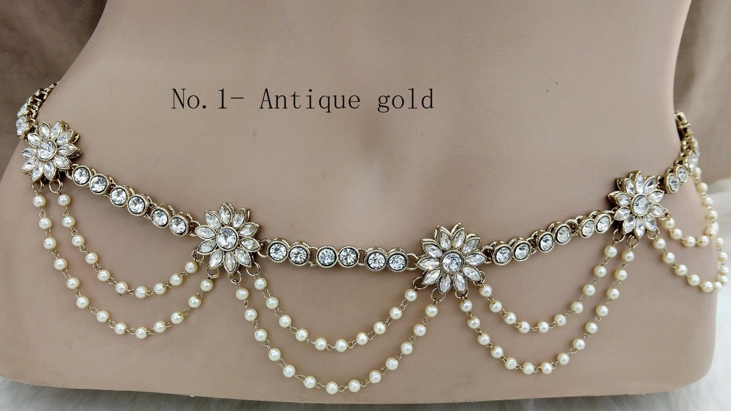 Antique Gold Belt Sari Saree Belly Chain Jewellery Indian Kamarbandh Kamarband Belt Online