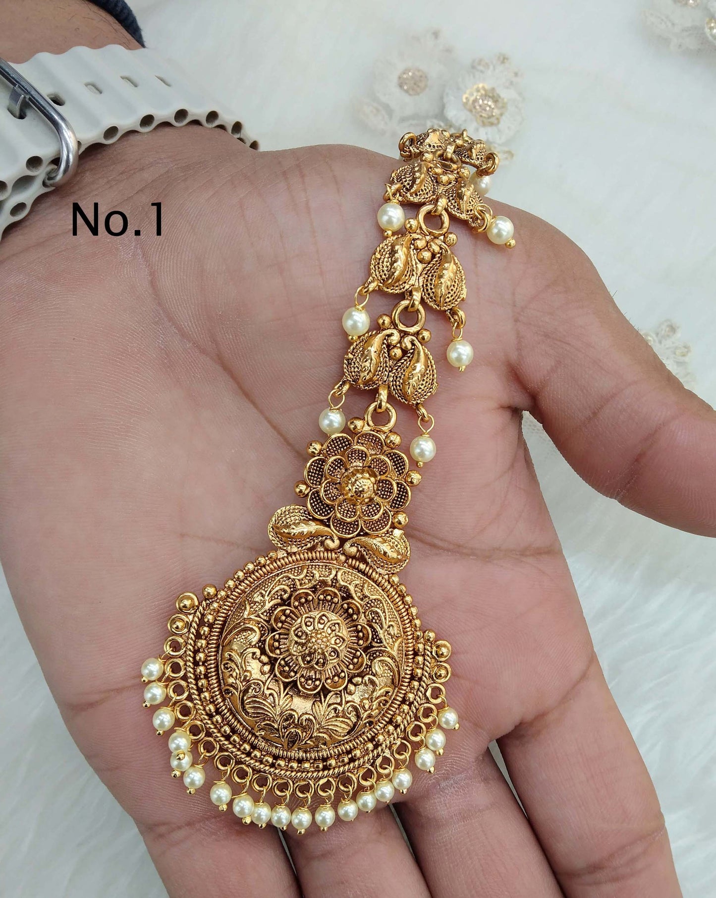Gold polki Tika Tikka Jewellery Indian Headpiece Tikka toni Jewellery