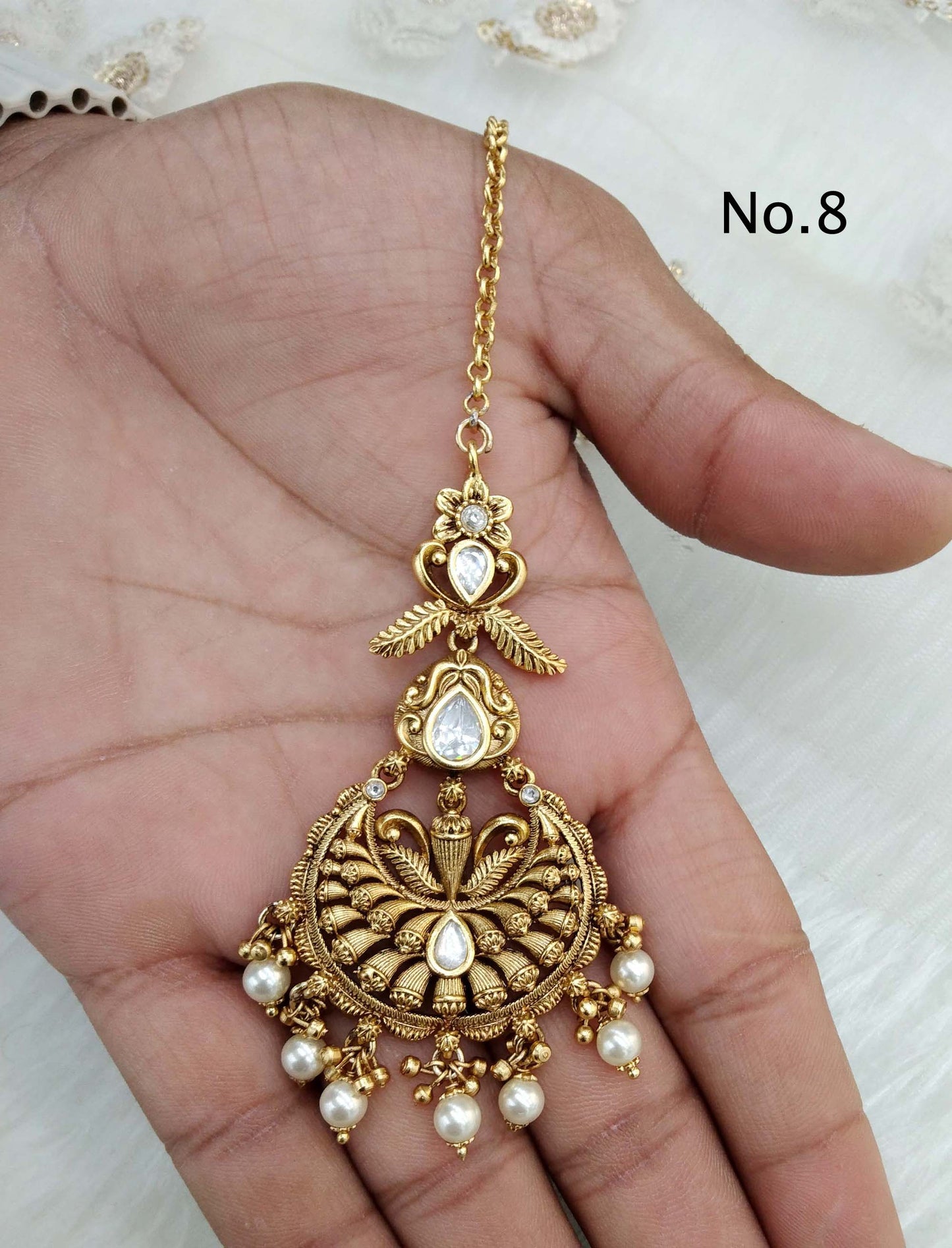 Gold tika tikka jewellery indian headPiece tikka tika hair / Maang tikka indian toni jewellery