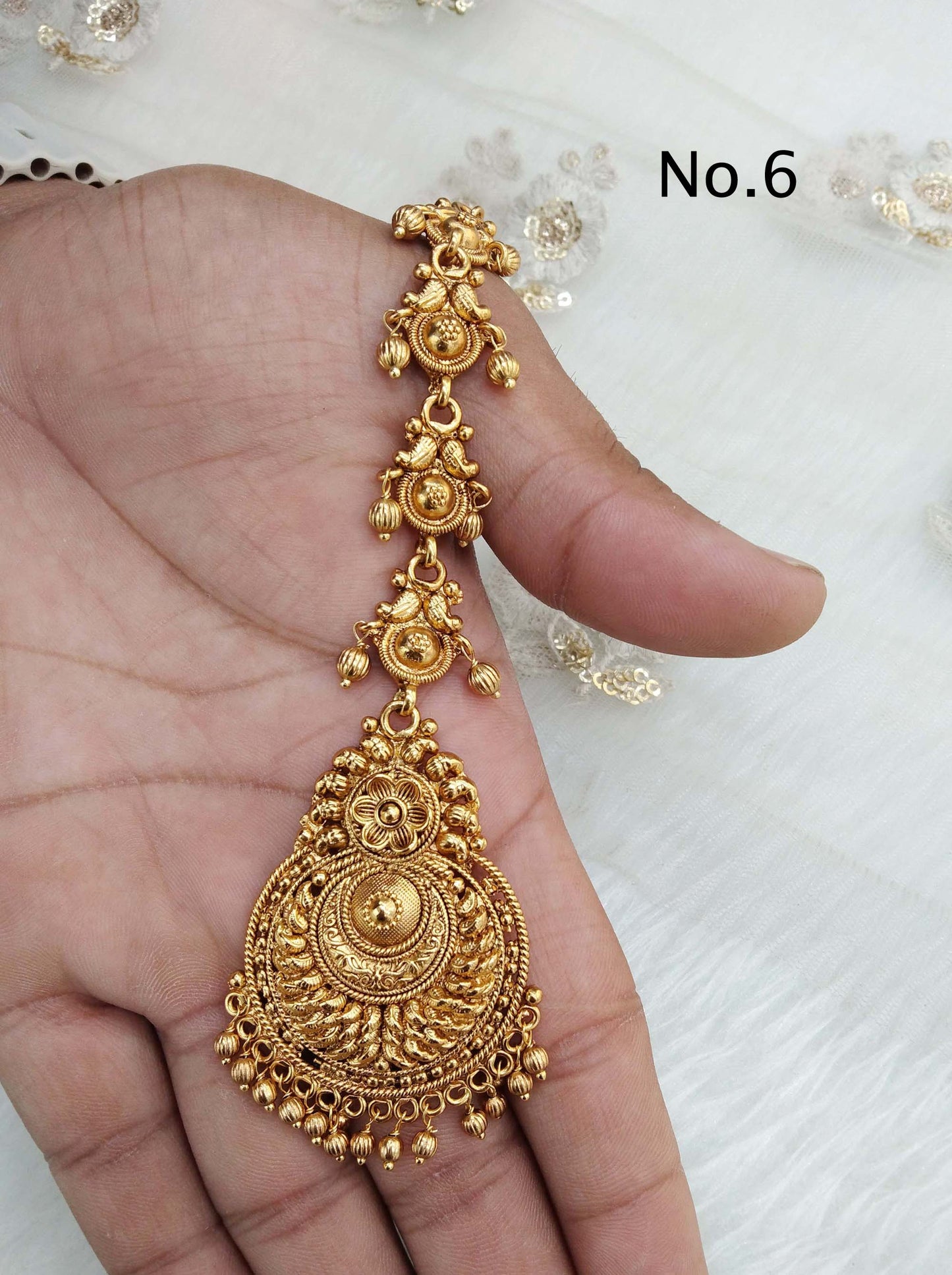 Gold tika tikka jewellery indian headPiece tikka tika hair / Maang tikka indian toni jewellery