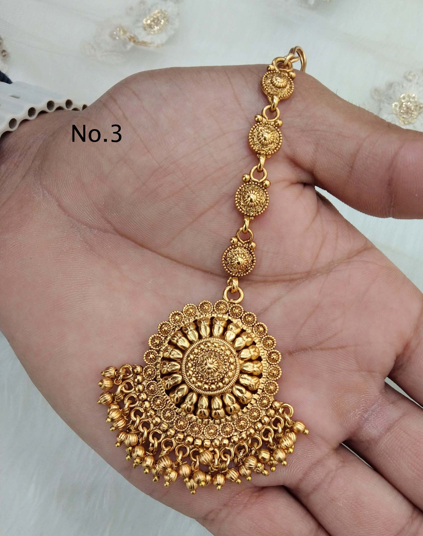 Gold tika tikka jewellery indian headPiece tikka tika hair / Maang tikka indian toni jewellery