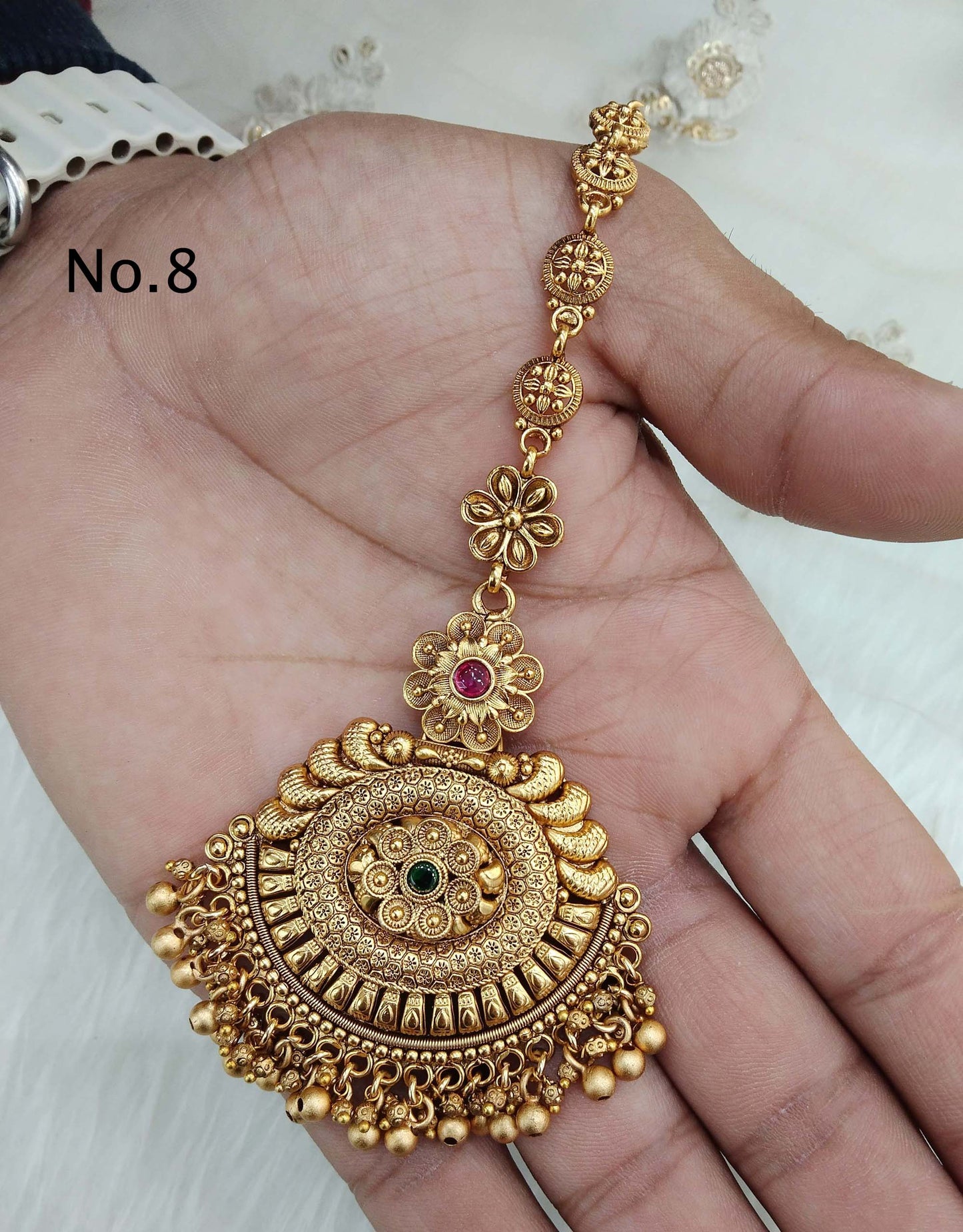 Gold polki Tika Tikka Jewellery Indian Headpiece Tikka toni Jewellery