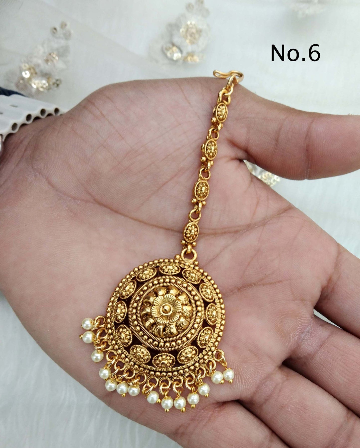 Gold polki Tika Tikka Jewellery Indian Headpiece Tikka toni Jewellery