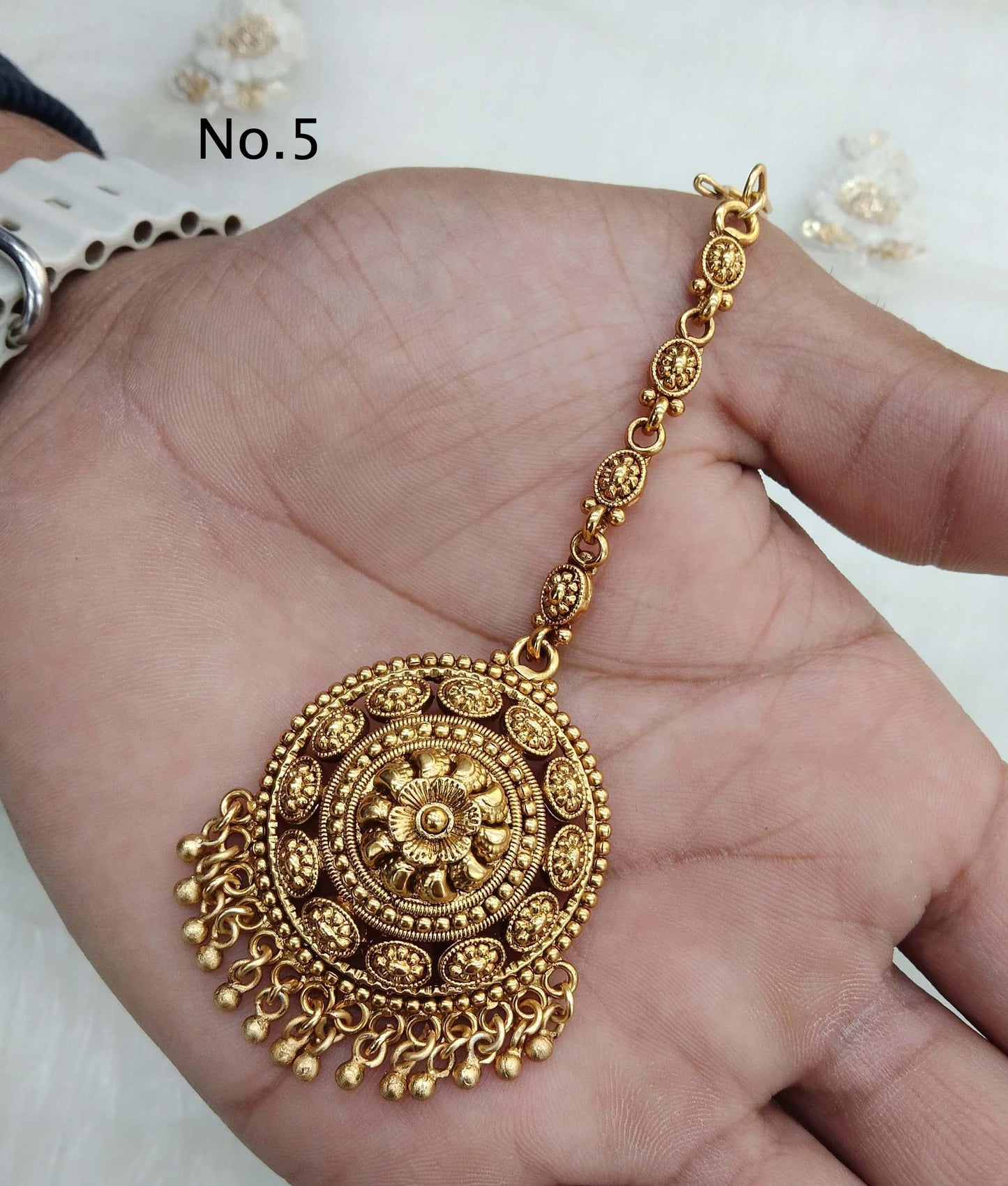 Gold polki Tika Tikka Jewellery Indian Headpiece Tikka toni Jewellery
