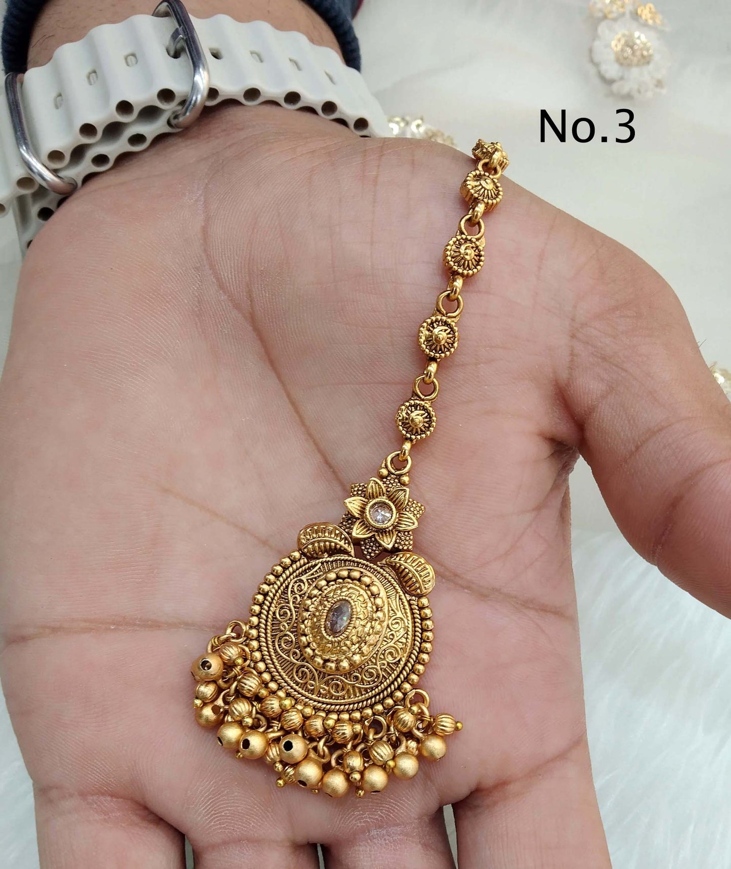 Gold polki Tika Tikka Jewellery Indian Headpiece Tikka toni Jewellery