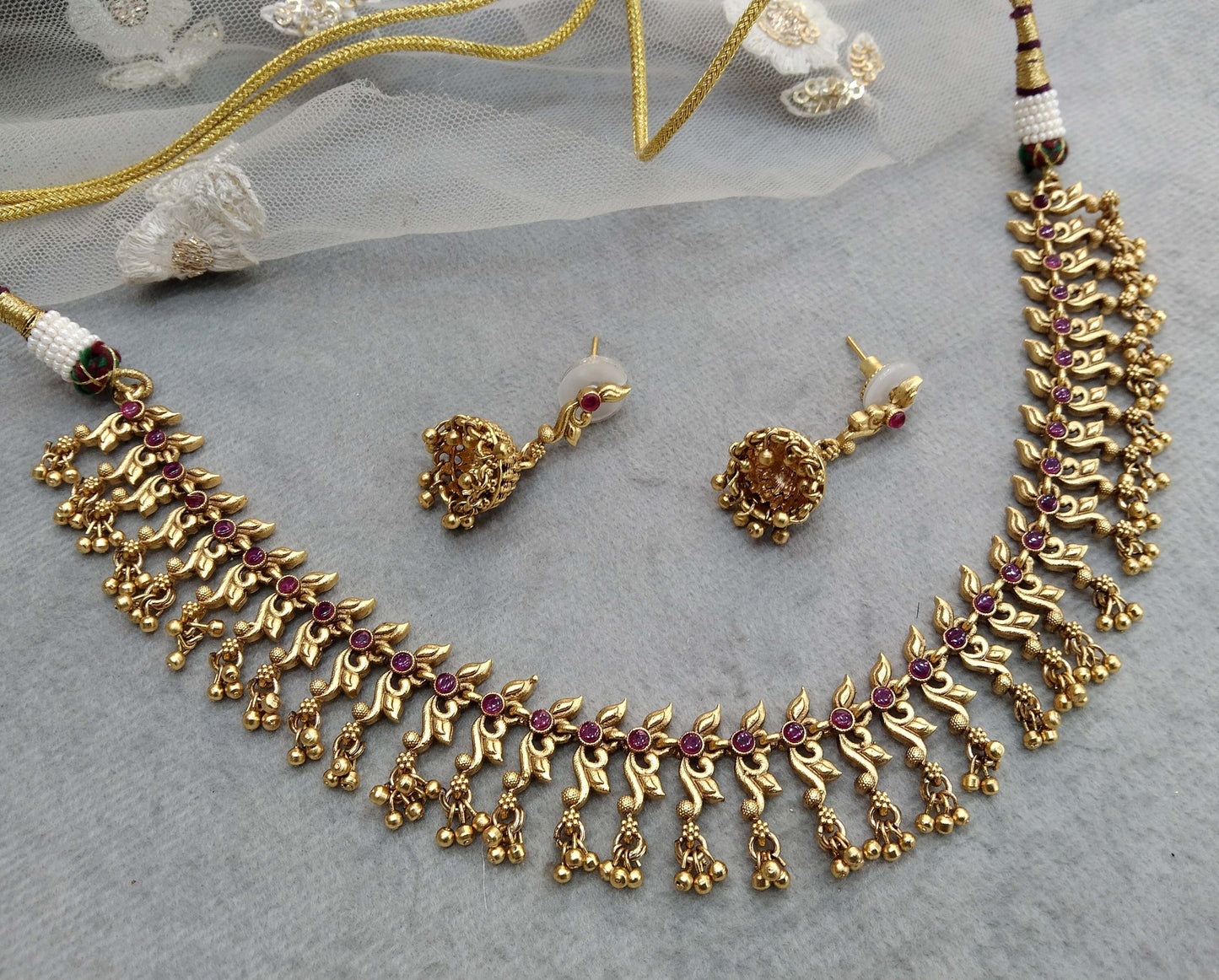 Gold necklace Set/ gold polki necklace Indian globalJewellery