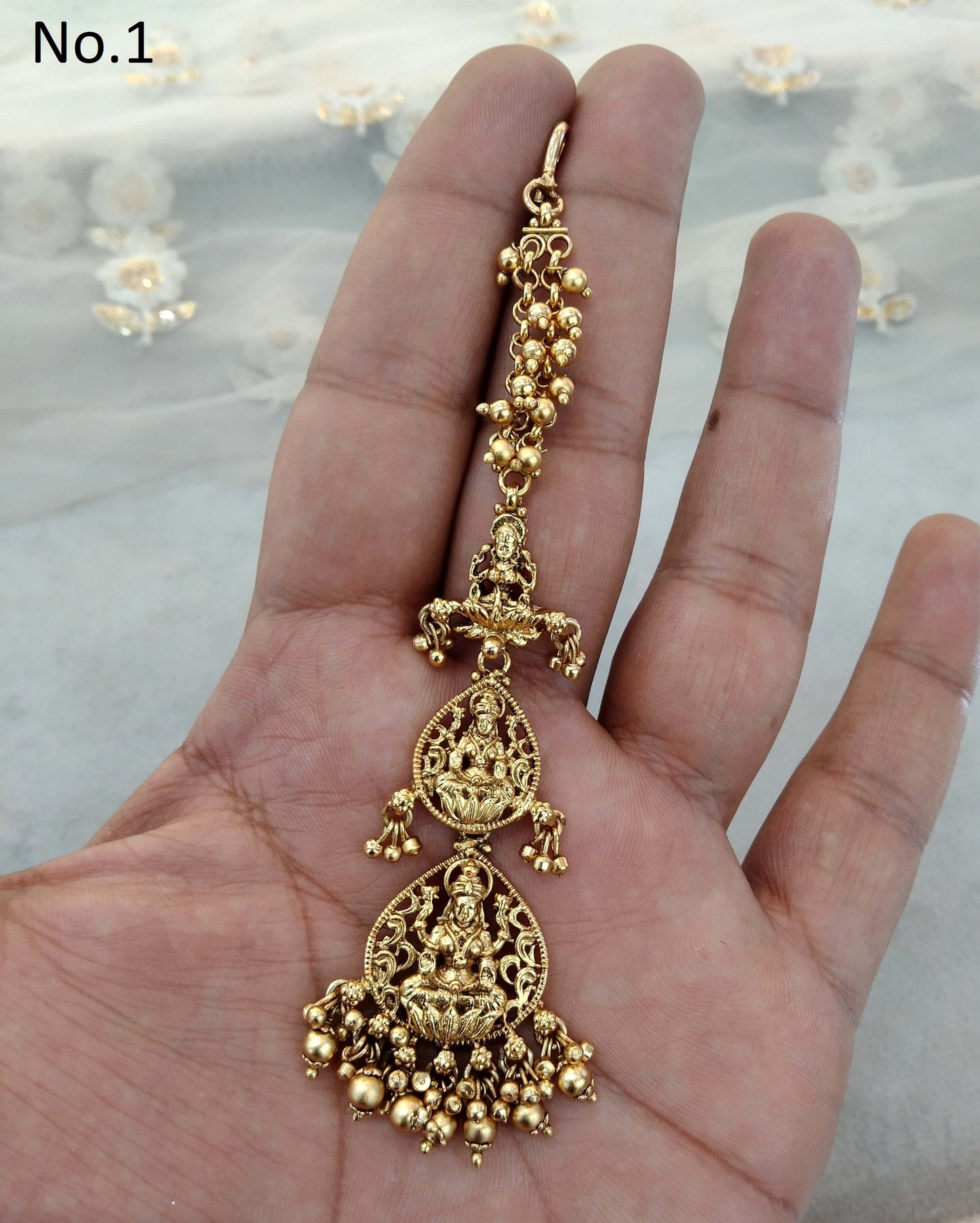 Gold polki Tika Tikka Jewellery Indian Headpiece Tikka toni Jewellery