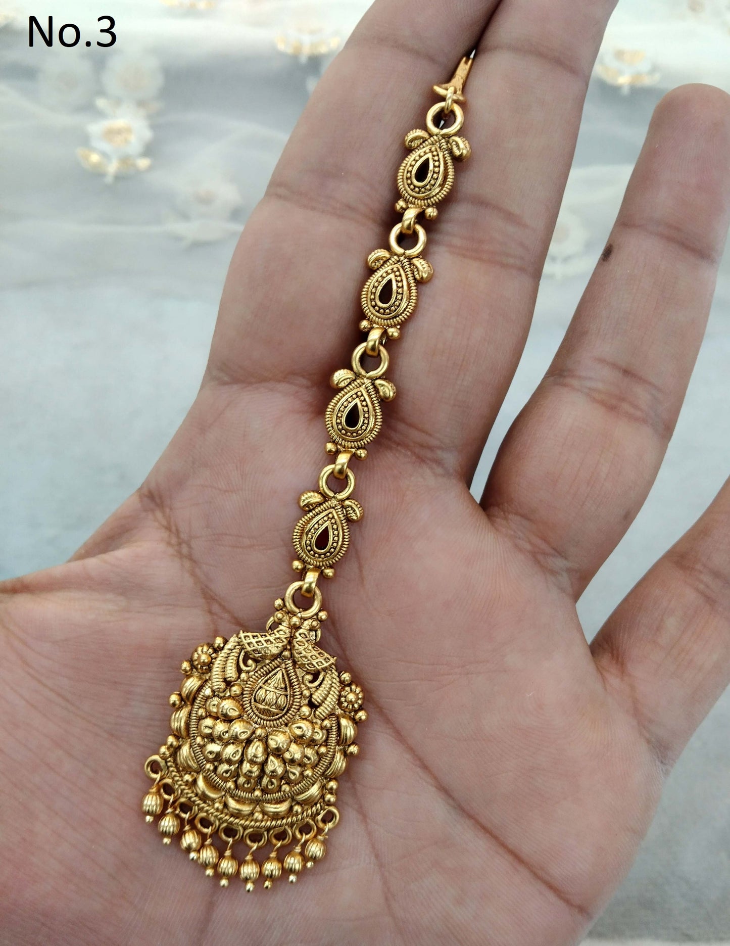 Gold polki Tika Tikka Jewellery Indian Headpiece Tikka toni Jewellery