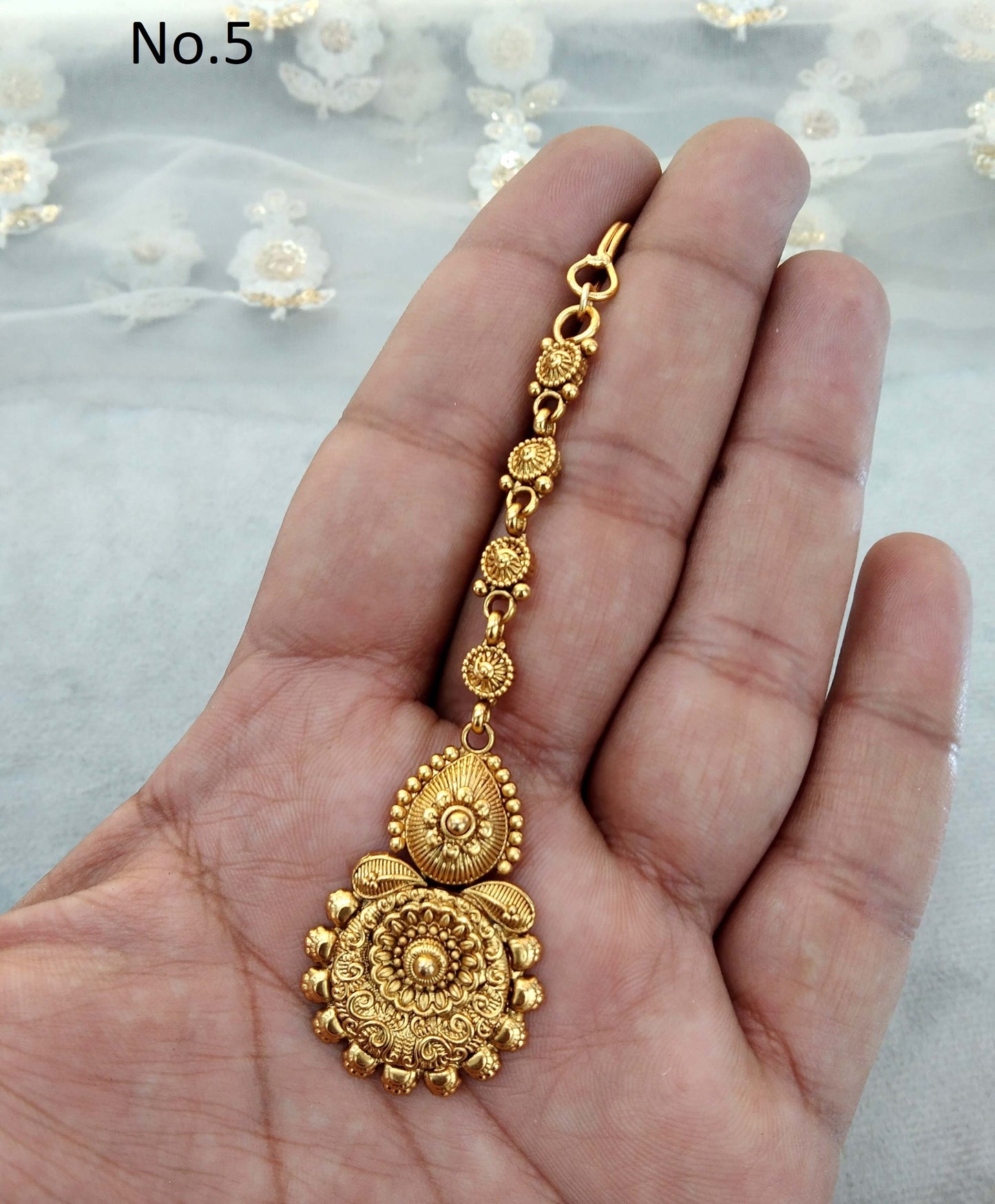 Gold polki Tika Tikka Jewellery Indian Headpiece Tikka toni Jewellery