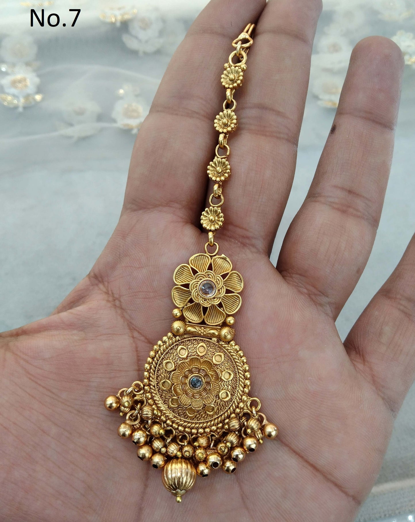 Gold polki Tika Tikka Jewellery Indian Headpiece Tikka toni Jewellery