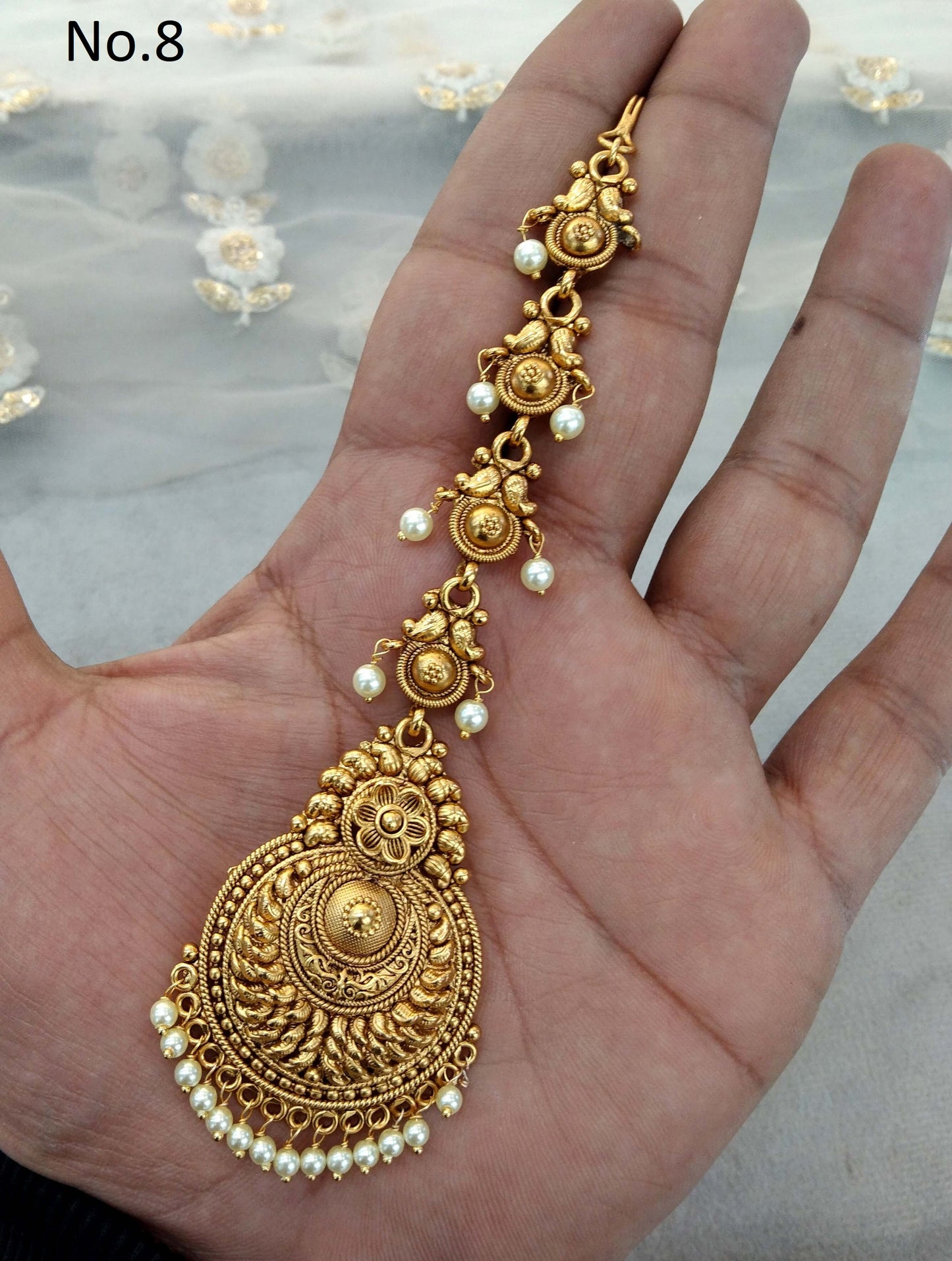 Gold polki Tika Tikka Jewellery Indian Headpiece Tikka toni Jewellery