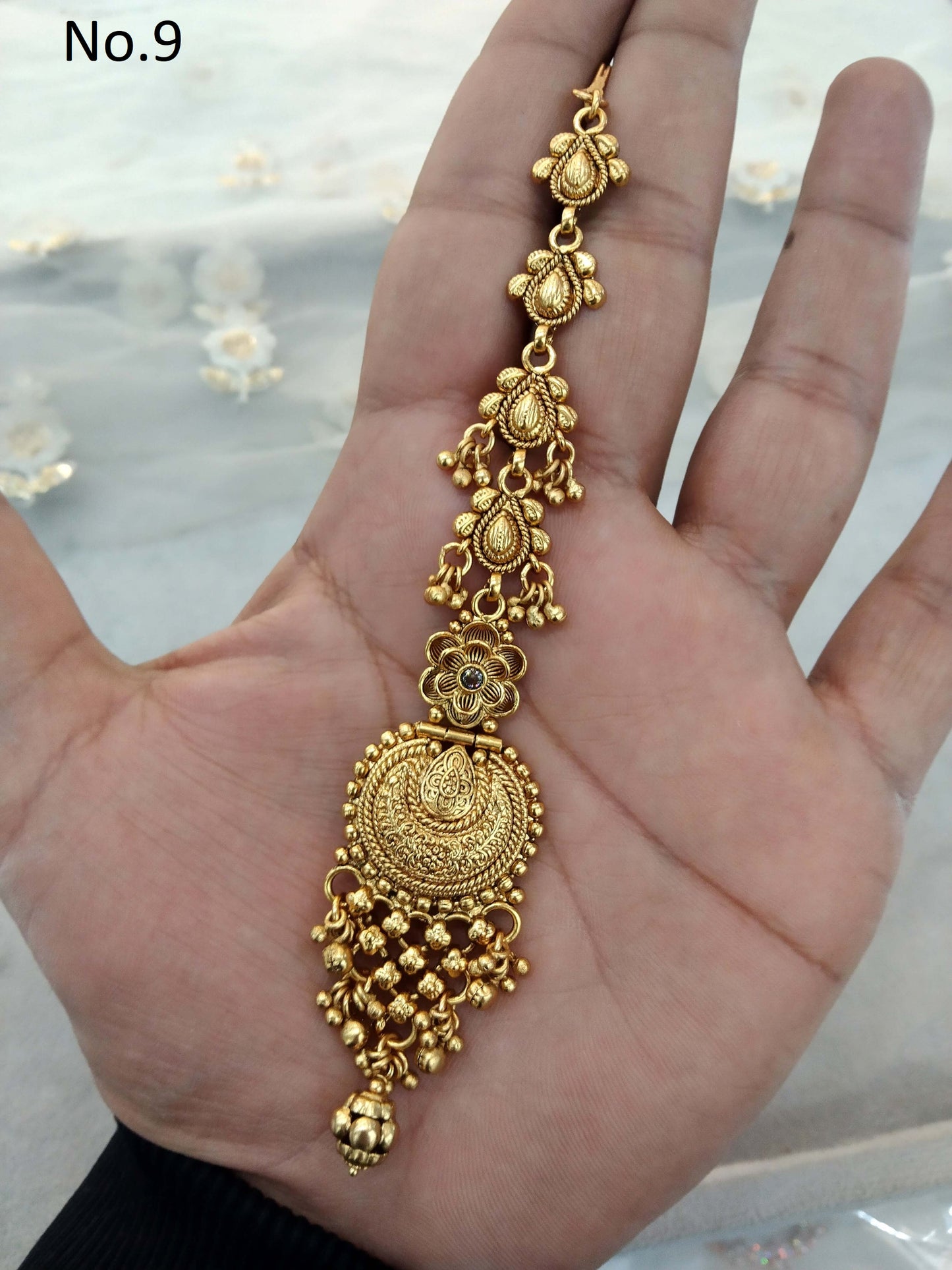 Gold polki Tika Tikka Jewellery Indian Headpiece Tikka toni Jewellery