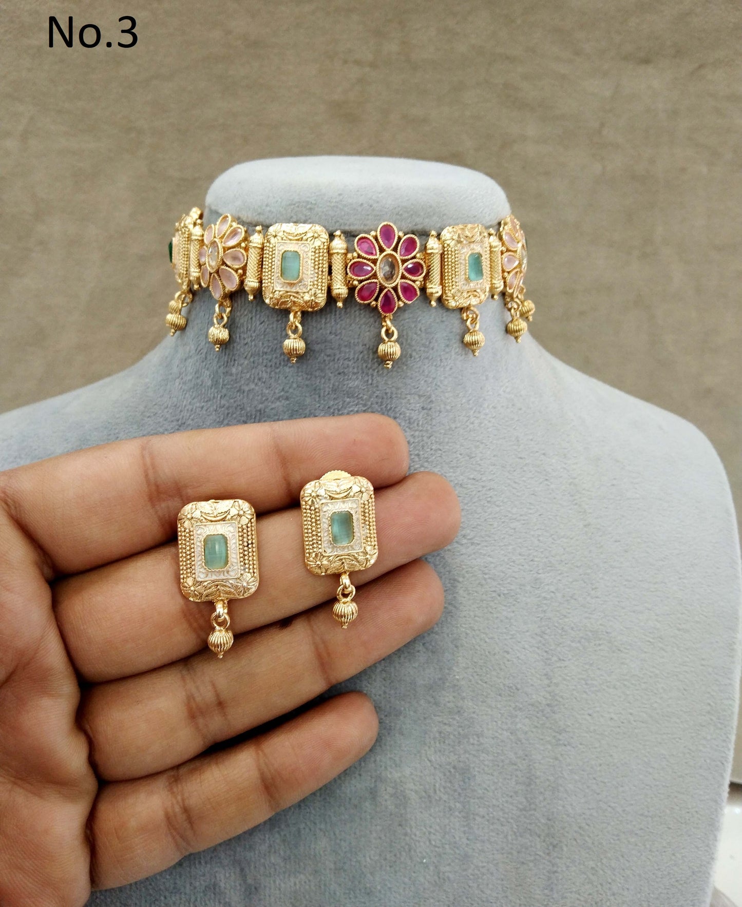 Choker Set / India polki kundan choker Jewellery set/Indian levit choker set