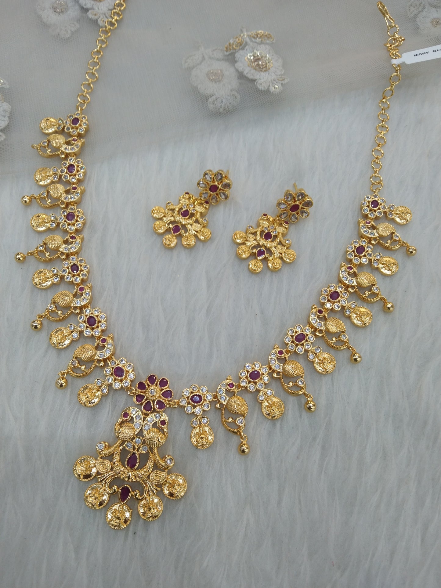 Gold necklace Jewellery Set/ gold polki necklace Indian tishi Jewellery