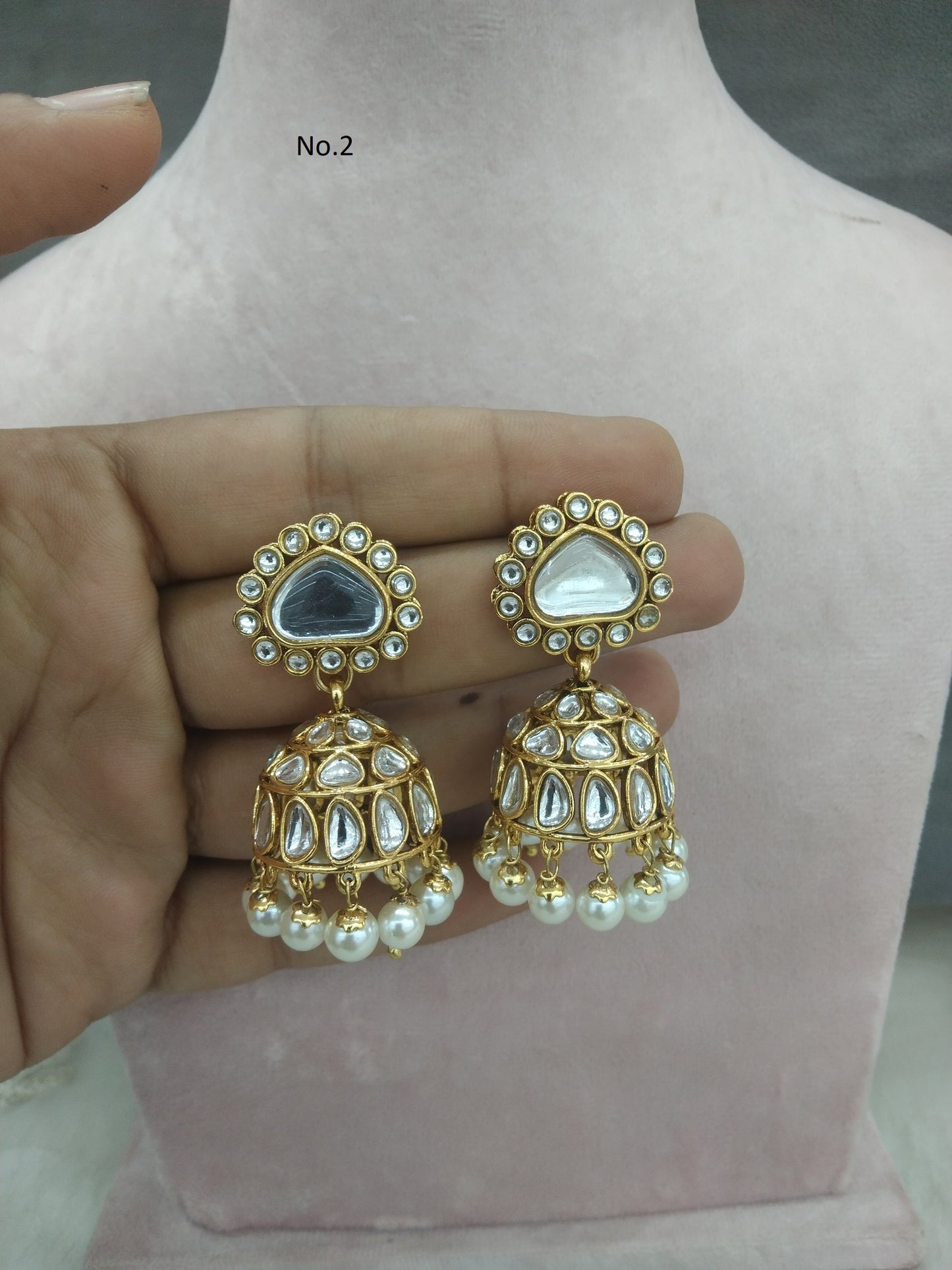 Indian Earrings tikka Jewellery/gold Earrings tikka set/ bollywood Earrings meena Set