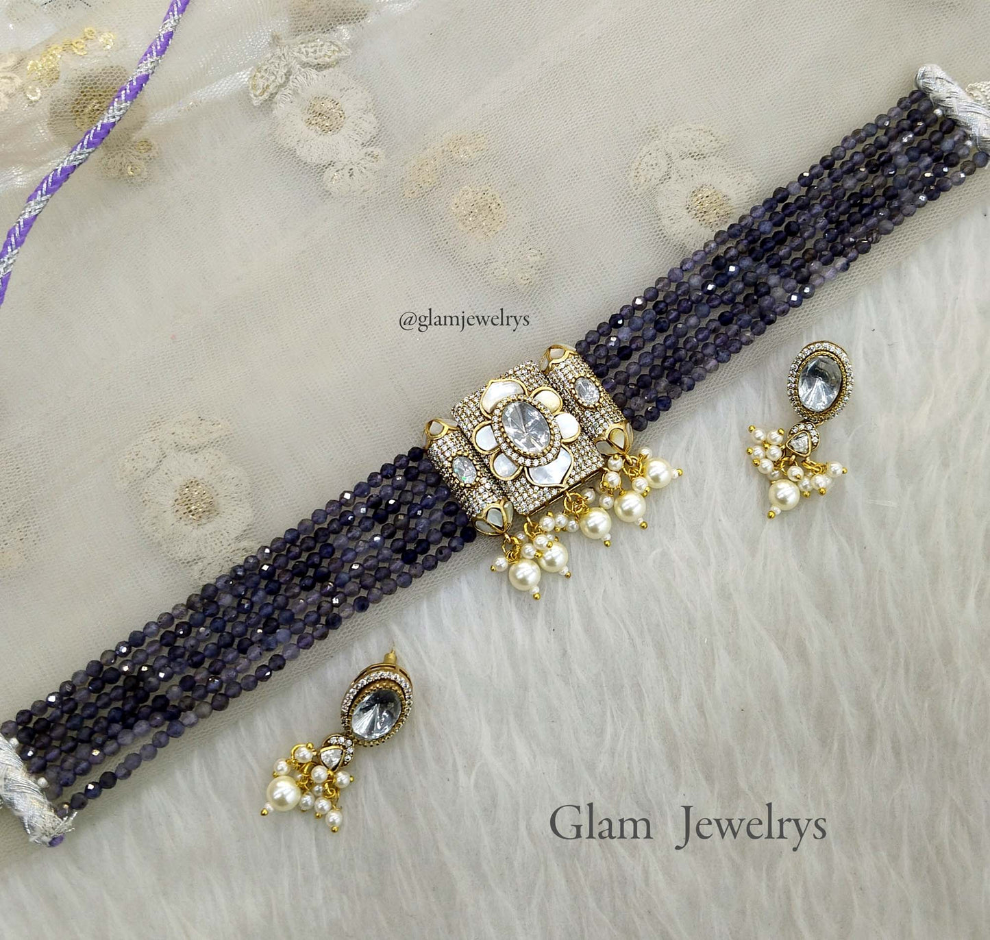 Mother Of Pearls Next To Real Sea Green Choker Indian Jewellery Sunita Wedding Set