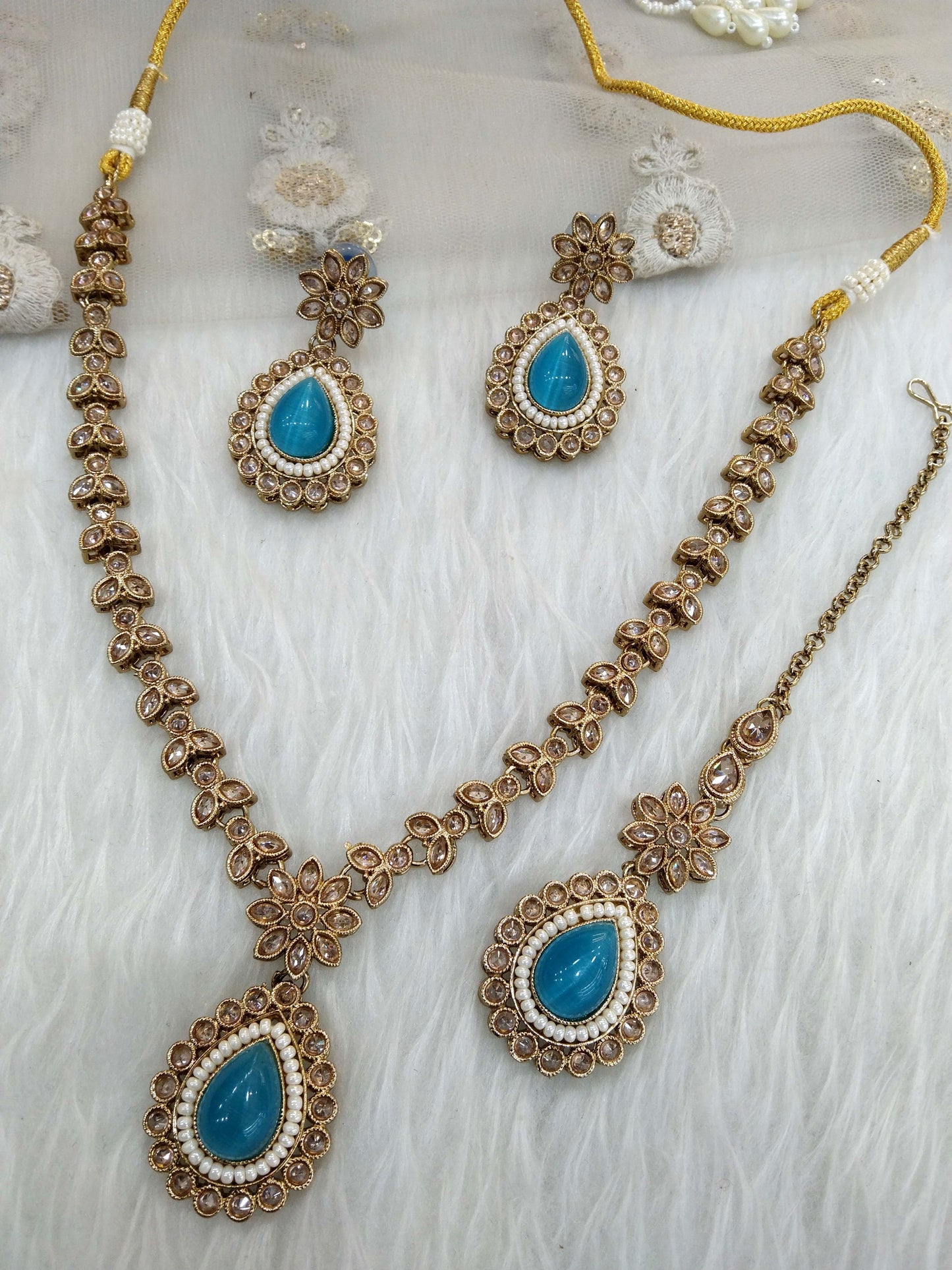 Firoji indian jeweller Antique gold necklace set/ necklace Indian rishi jewellery set