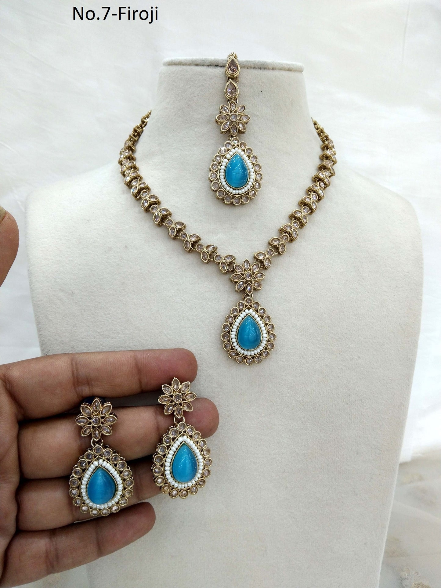 Firoji indian jeweller Antique gold necklace set/ necklace Indian rishi jewellery set