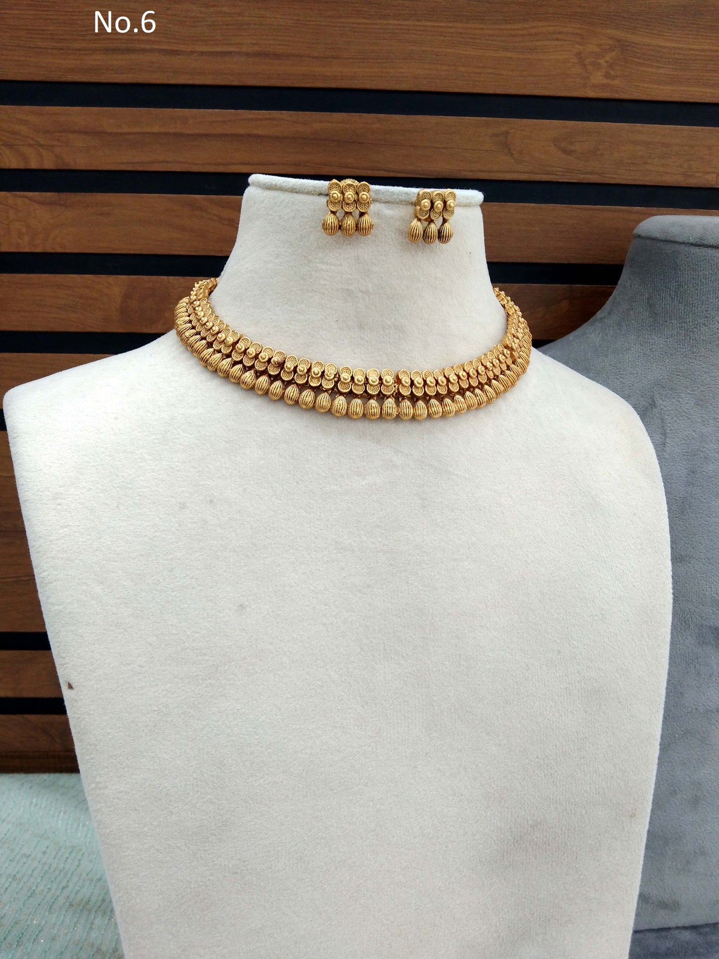 Gold Polki Necklace Set Indian Tanvi Jewellery