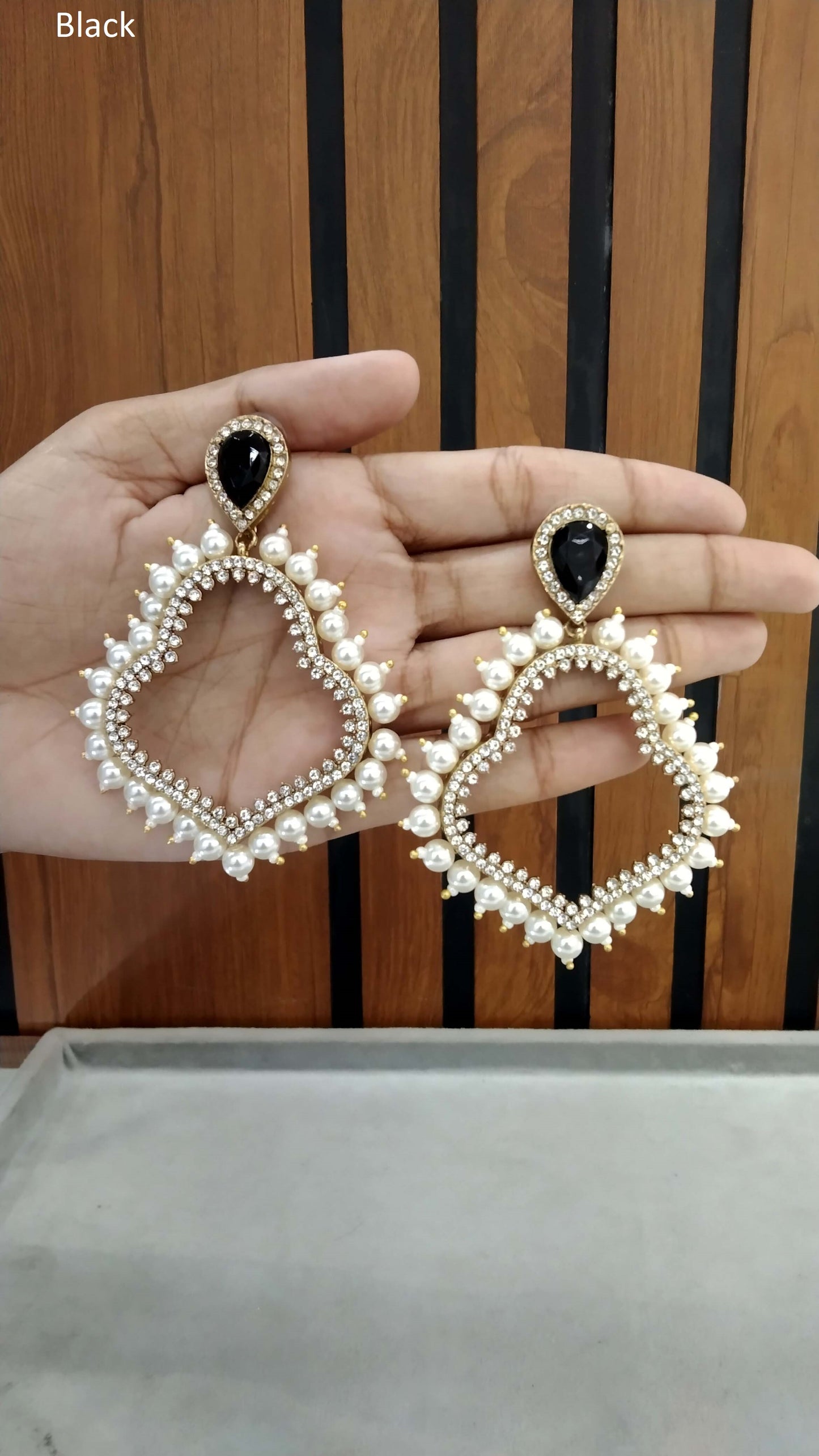 Indian Indowestern Black Ava Earrings