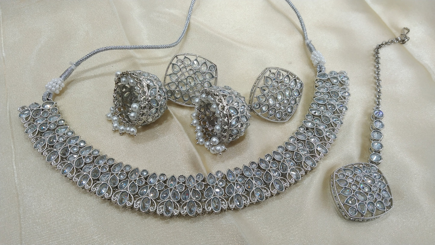 Silver Indian Bridal Nitti Jewellery